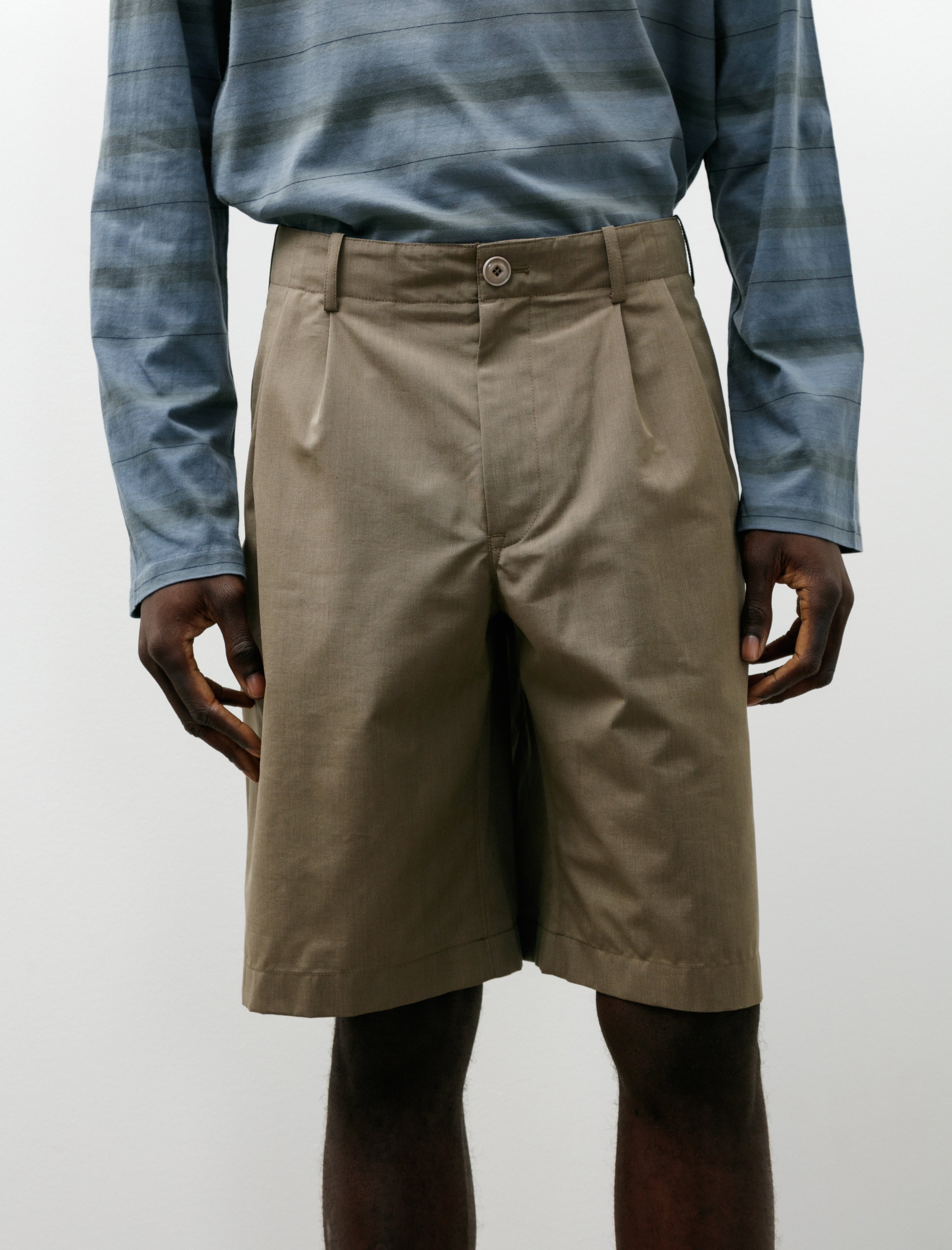 Our Legacy Ponte Shorts Dry Leaf Balance Woolcot