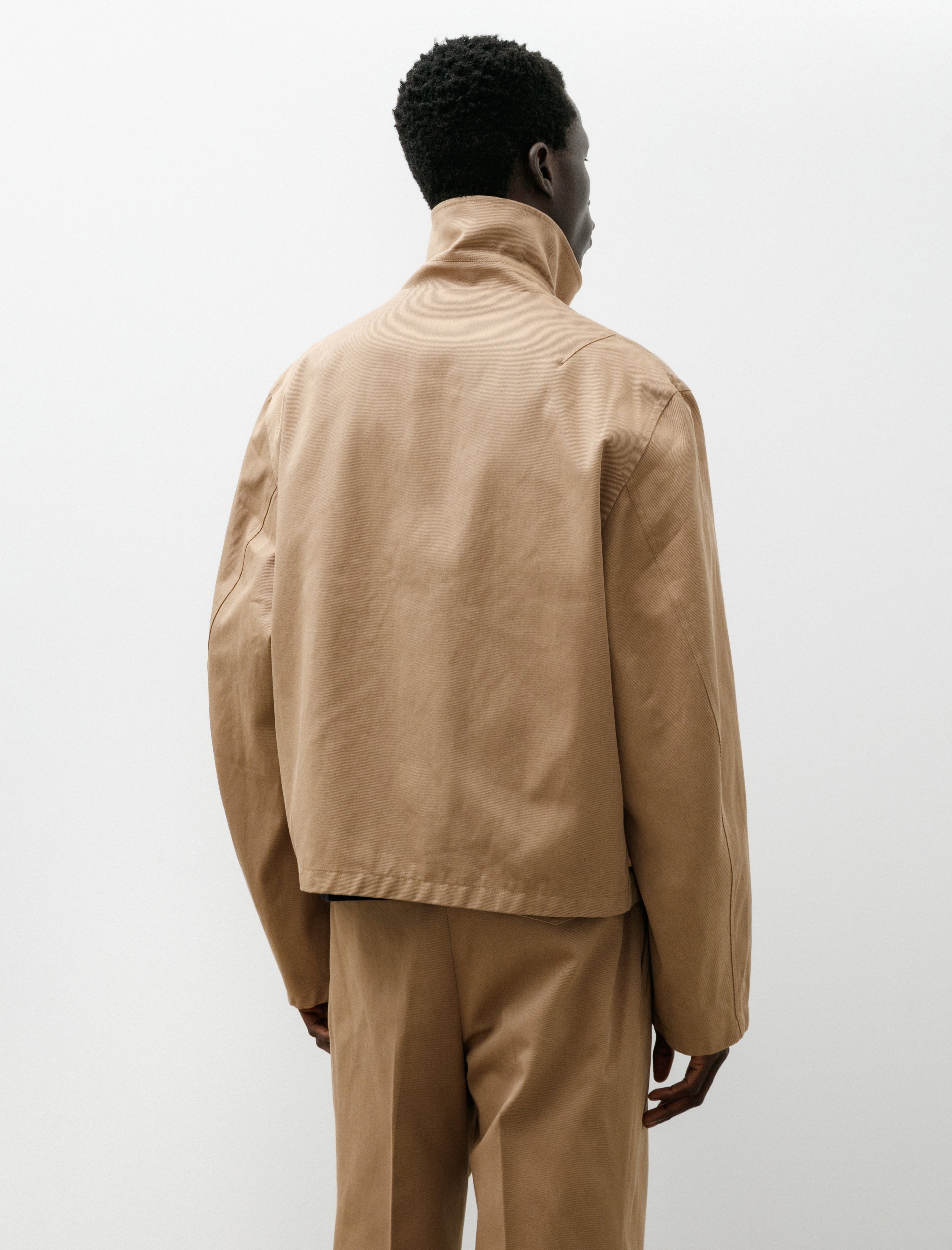 Salon C.Lundman Sculptoral Blouson Cotton Crepe Twill Camel