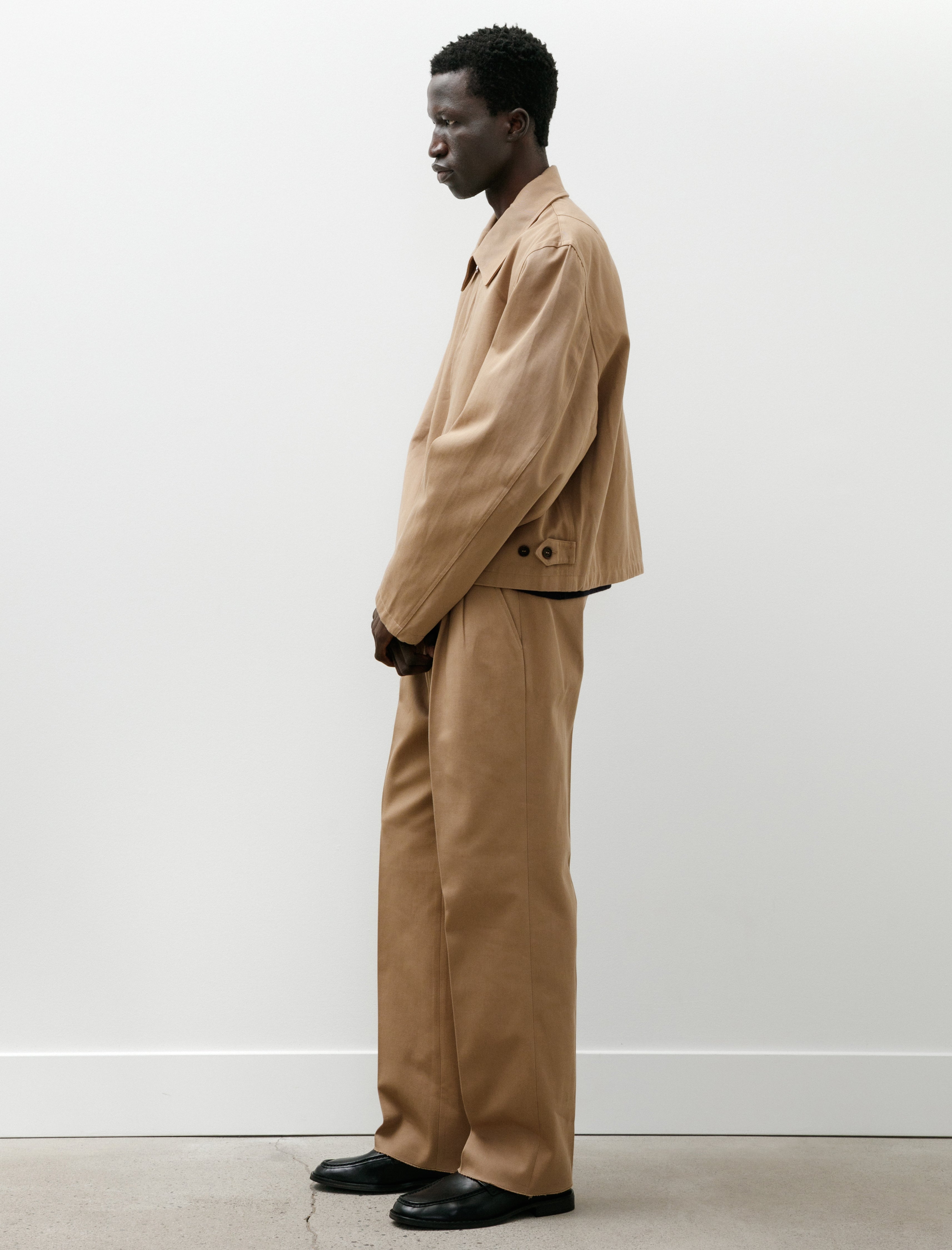 Salon C.Lundman Sculptoral Blouson Cotton Crepe Twill Camel
