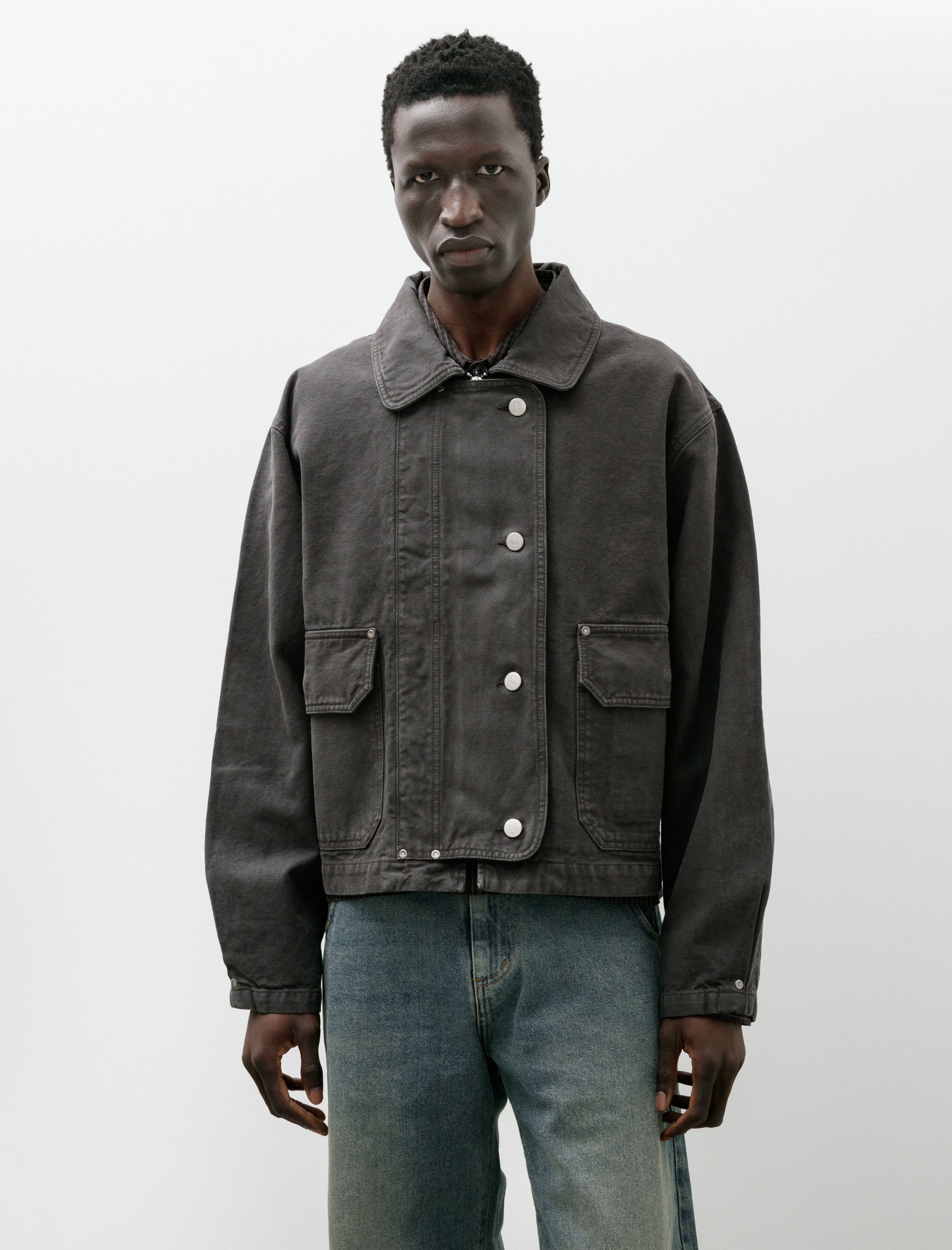 mfpen Courier Jacket Washed Grey Canvas