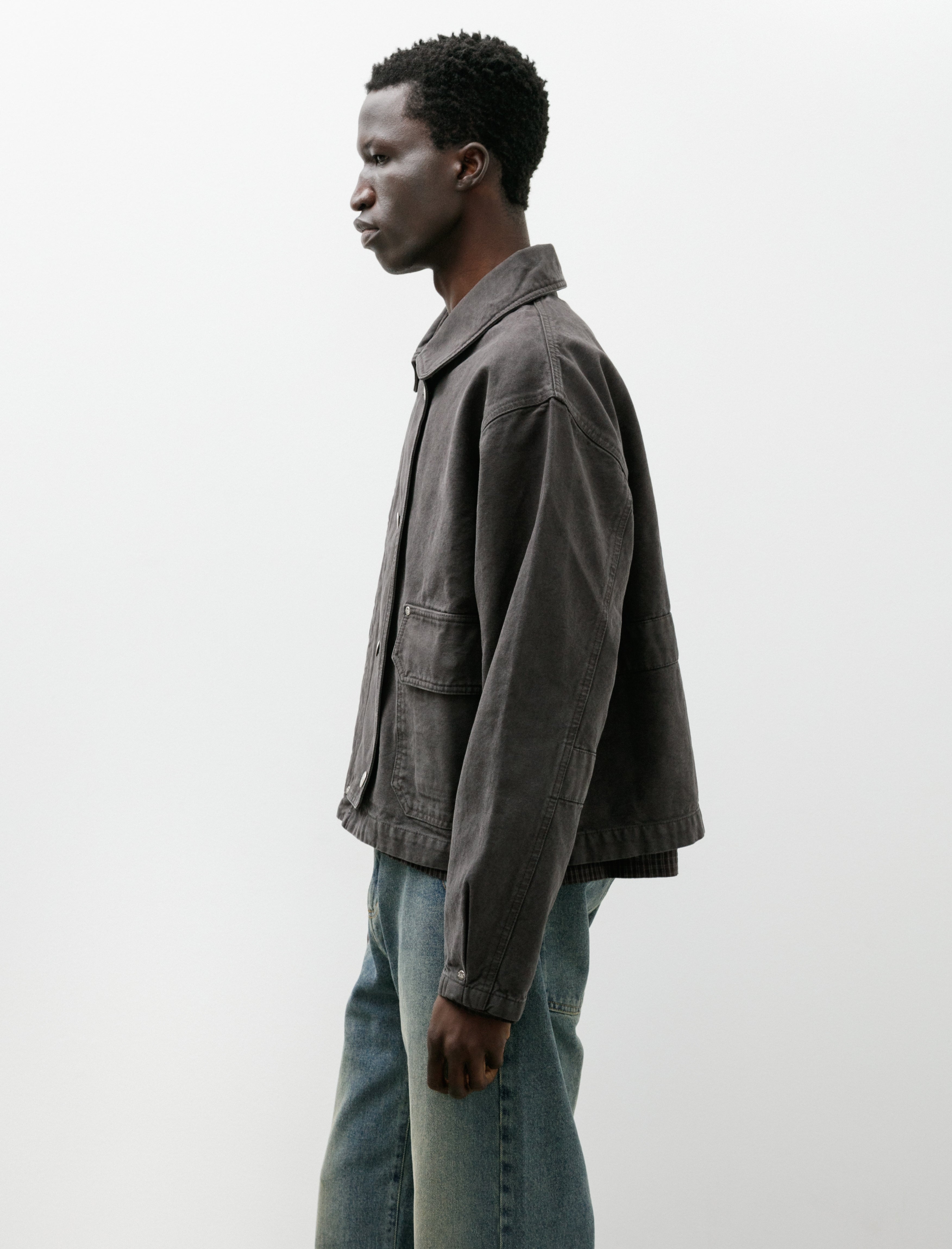 mfpen Courier Jacket Washed Grey Canvas
