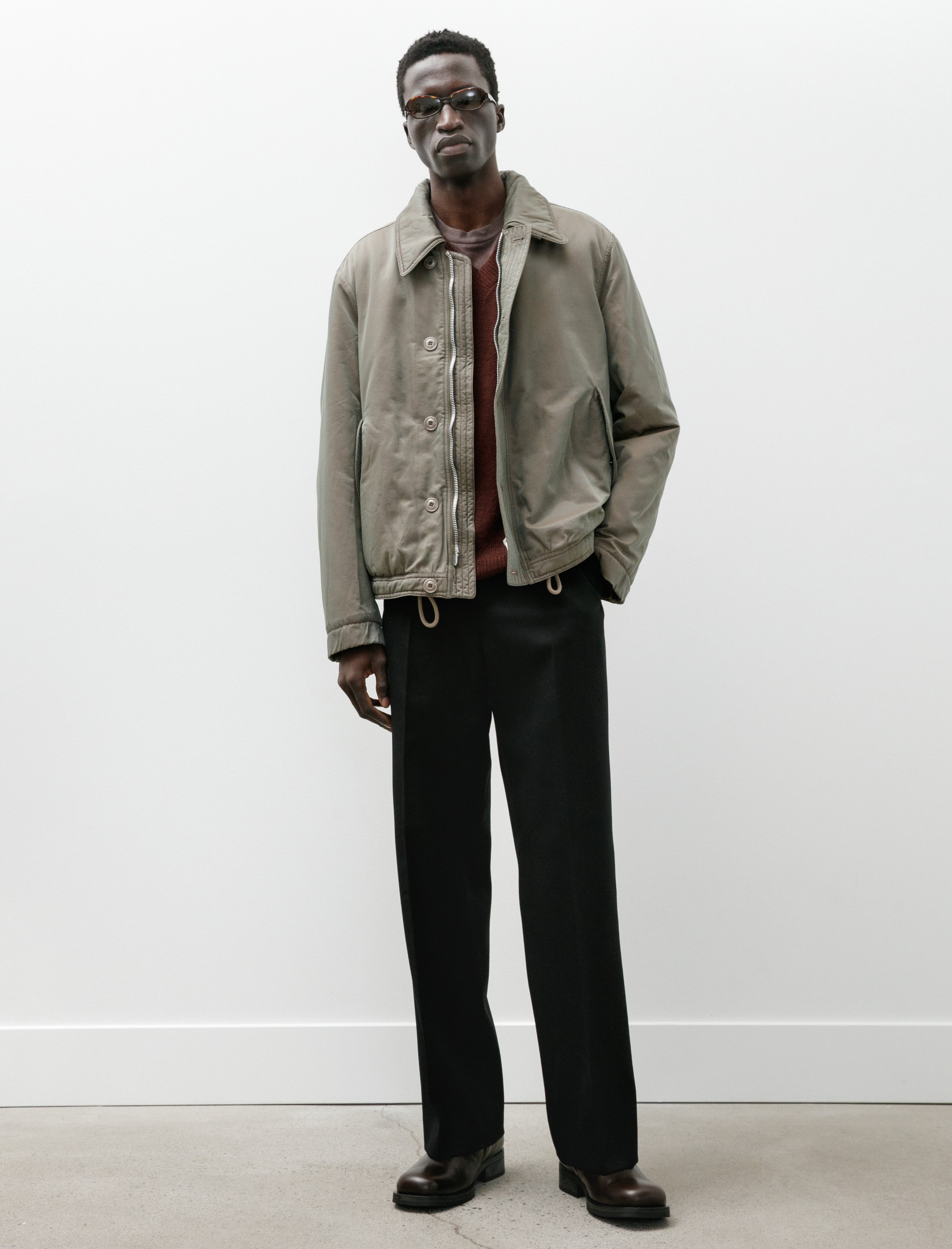 Our Legacy Auto Jacket Taupe Smoke Twinshade Twill