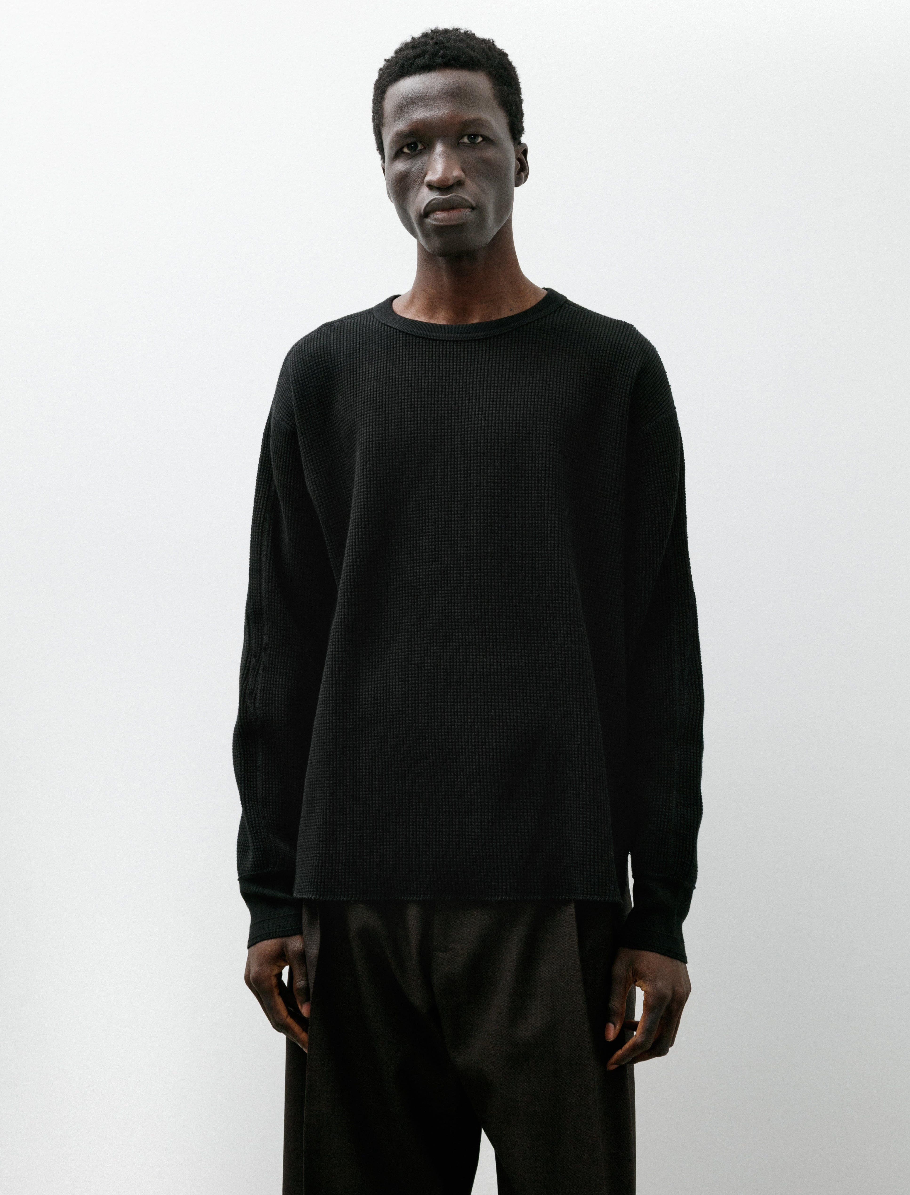 Phigvel Heavy Waffle Top Ink Black