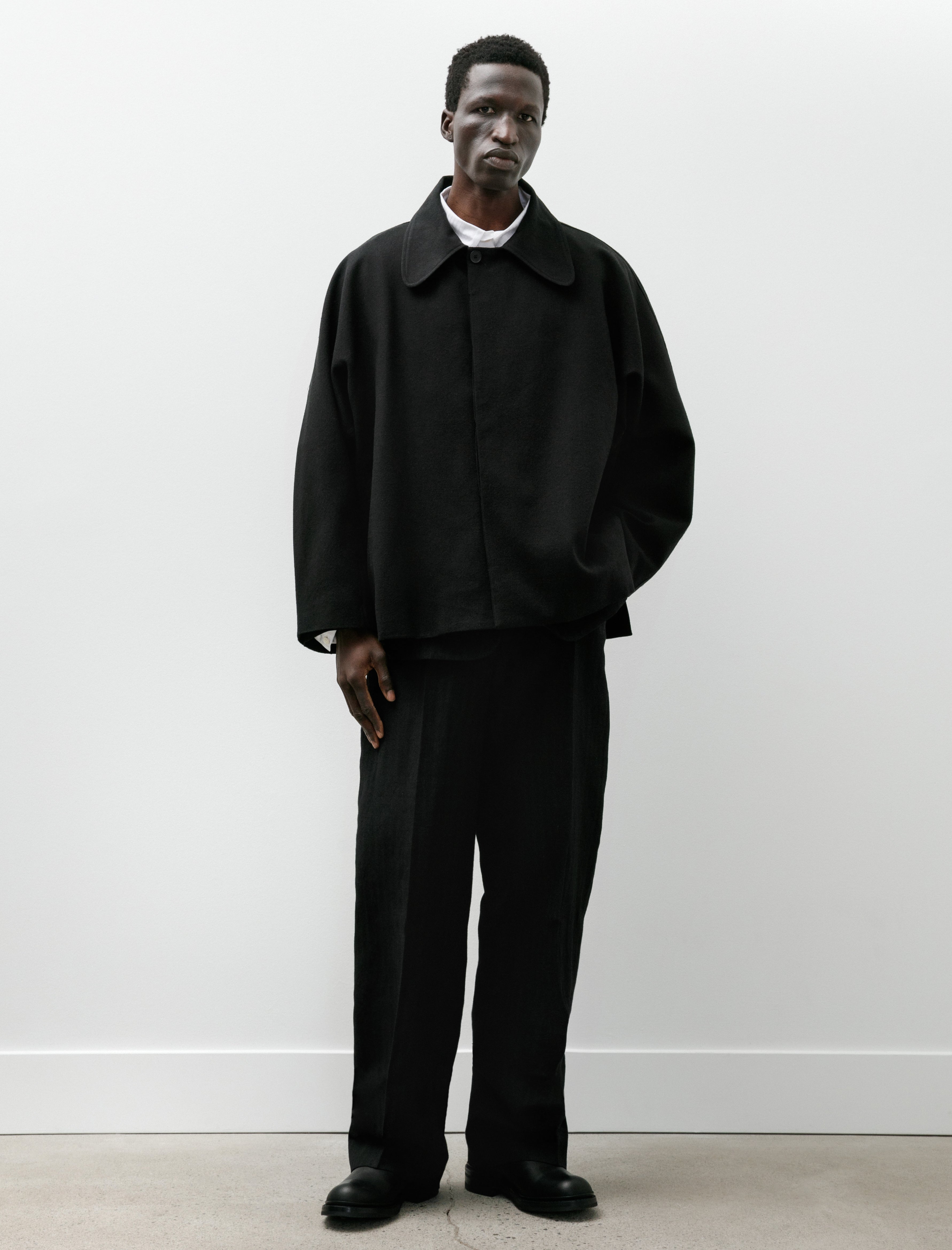 Lea Boberg LB-4G Flap Pocket Trousers Herringbone Black