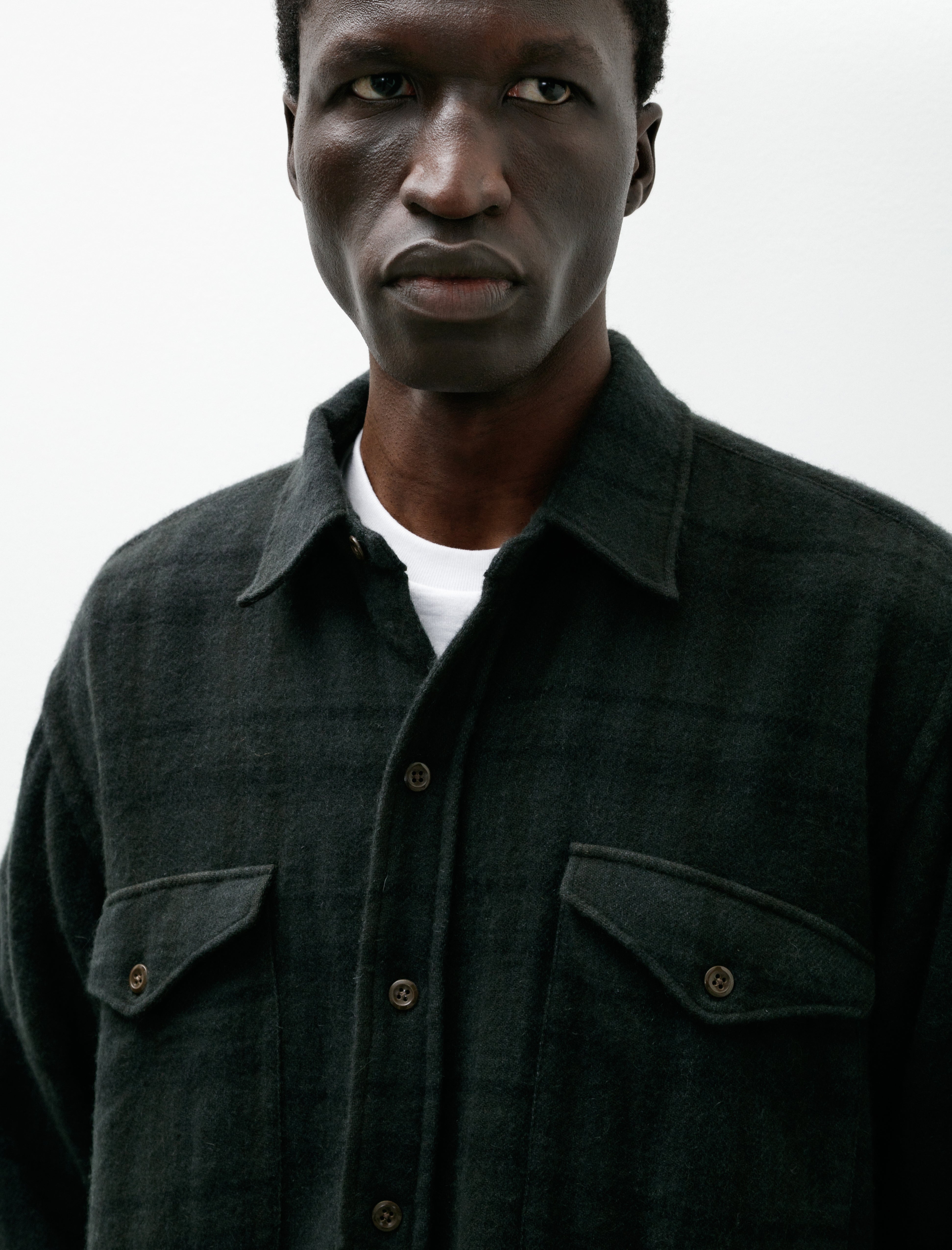 Maatee & Sons Cashmere Nel Shirt Dark Green Check