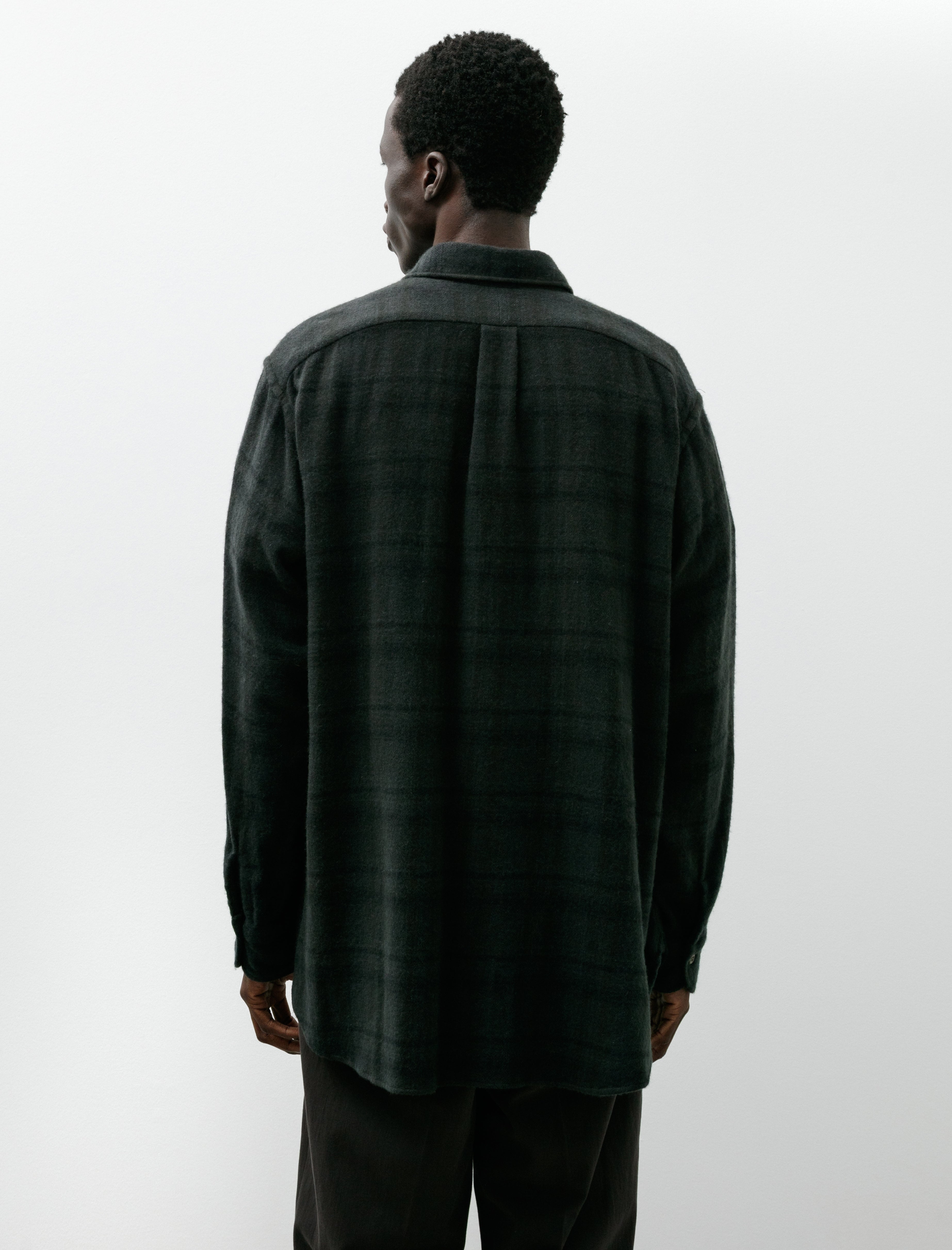 Maatee & Sons Cashmere Nel Shirt Dark Green Check