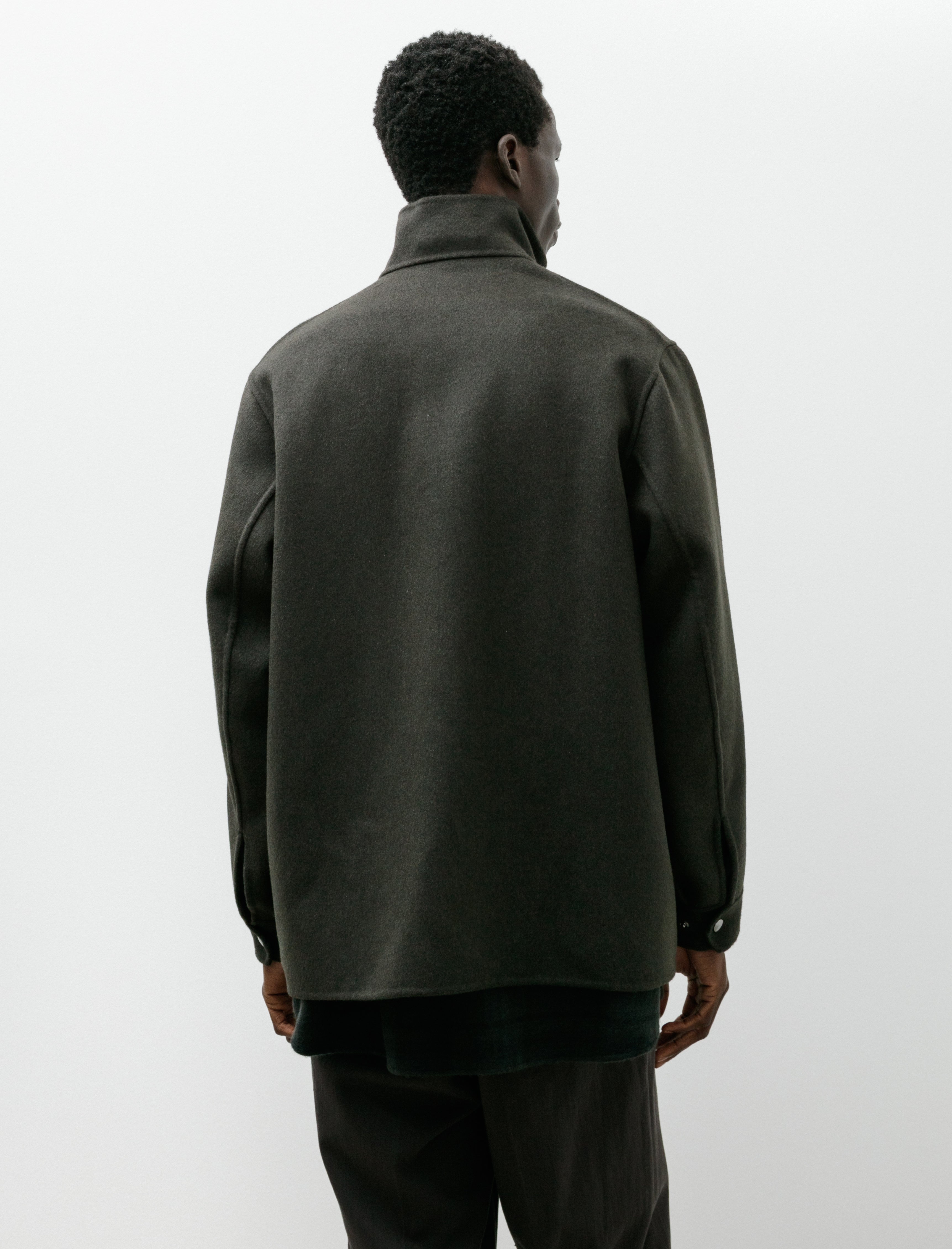 Maatee & Sons W Face Blouson Cashmere Sable Mink Deep Khaki