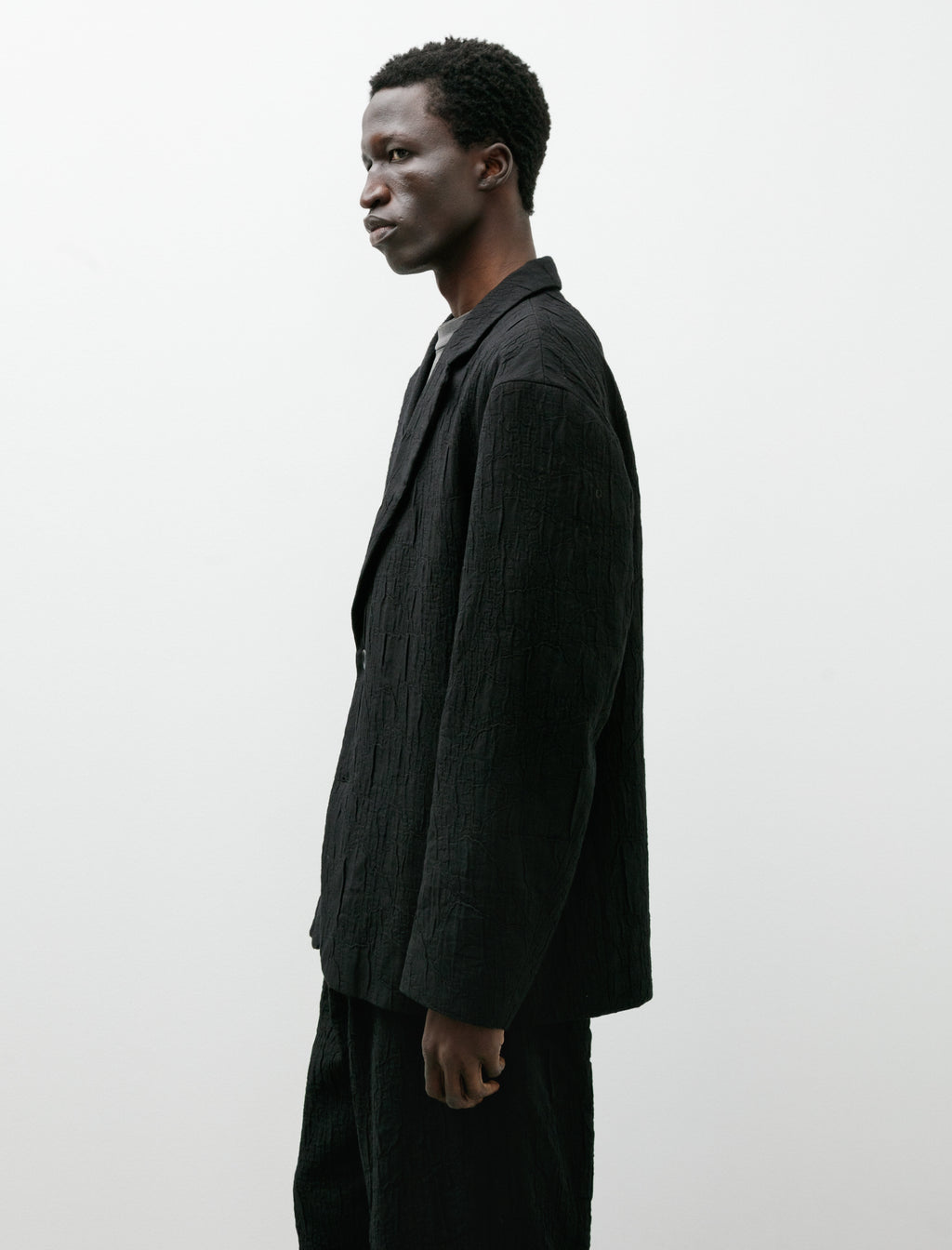Issey Miyake Shrink Jacquard Jacket Black – Neighbour