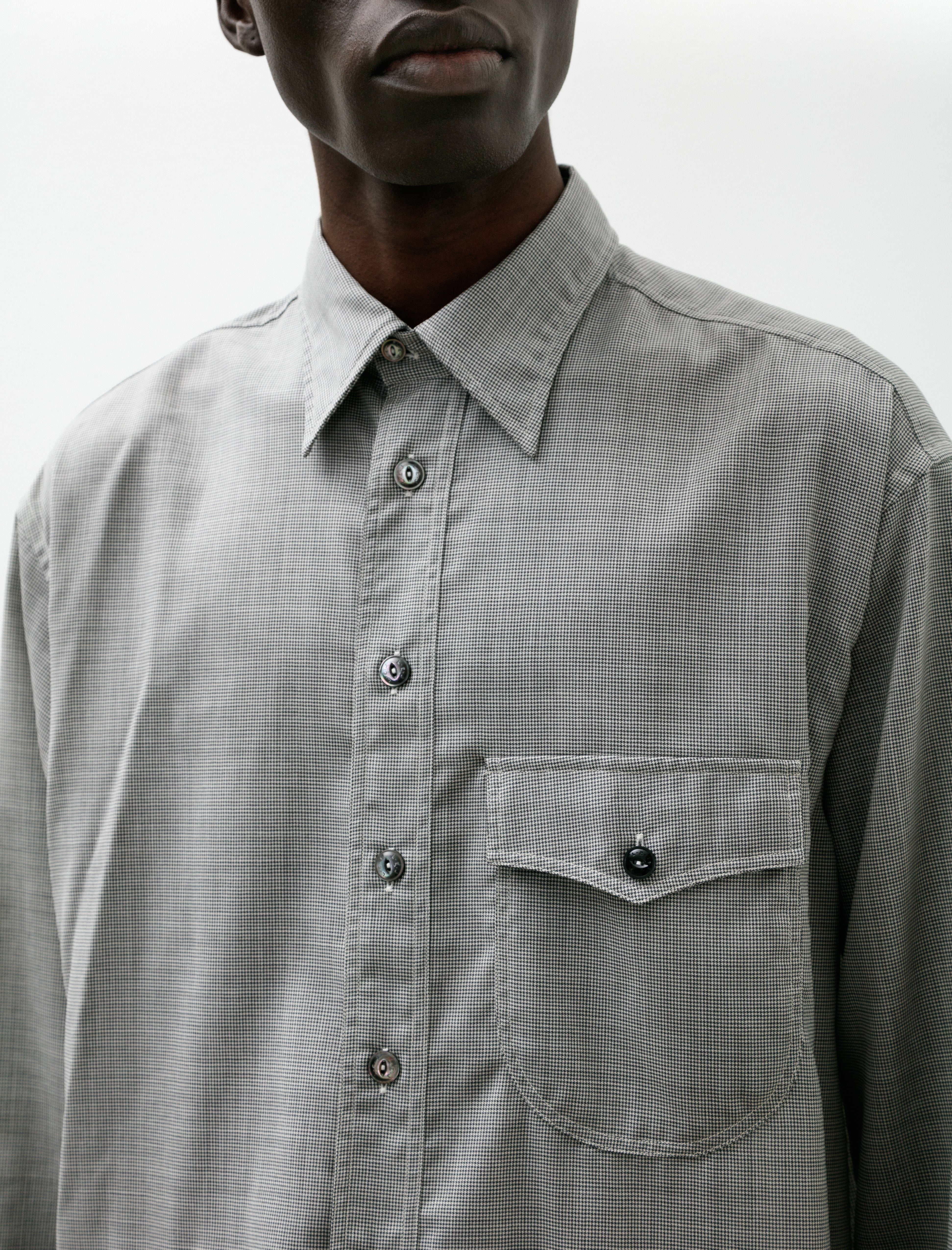 L.E.J Come Up To The Studio Shirt Black/White Puppy Wool