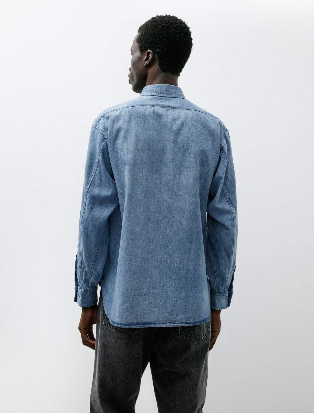 Denim Workaday Shirt Indigo Fade – Neighbour Denim Workaday Shirt Indigo Fade – Neighbour