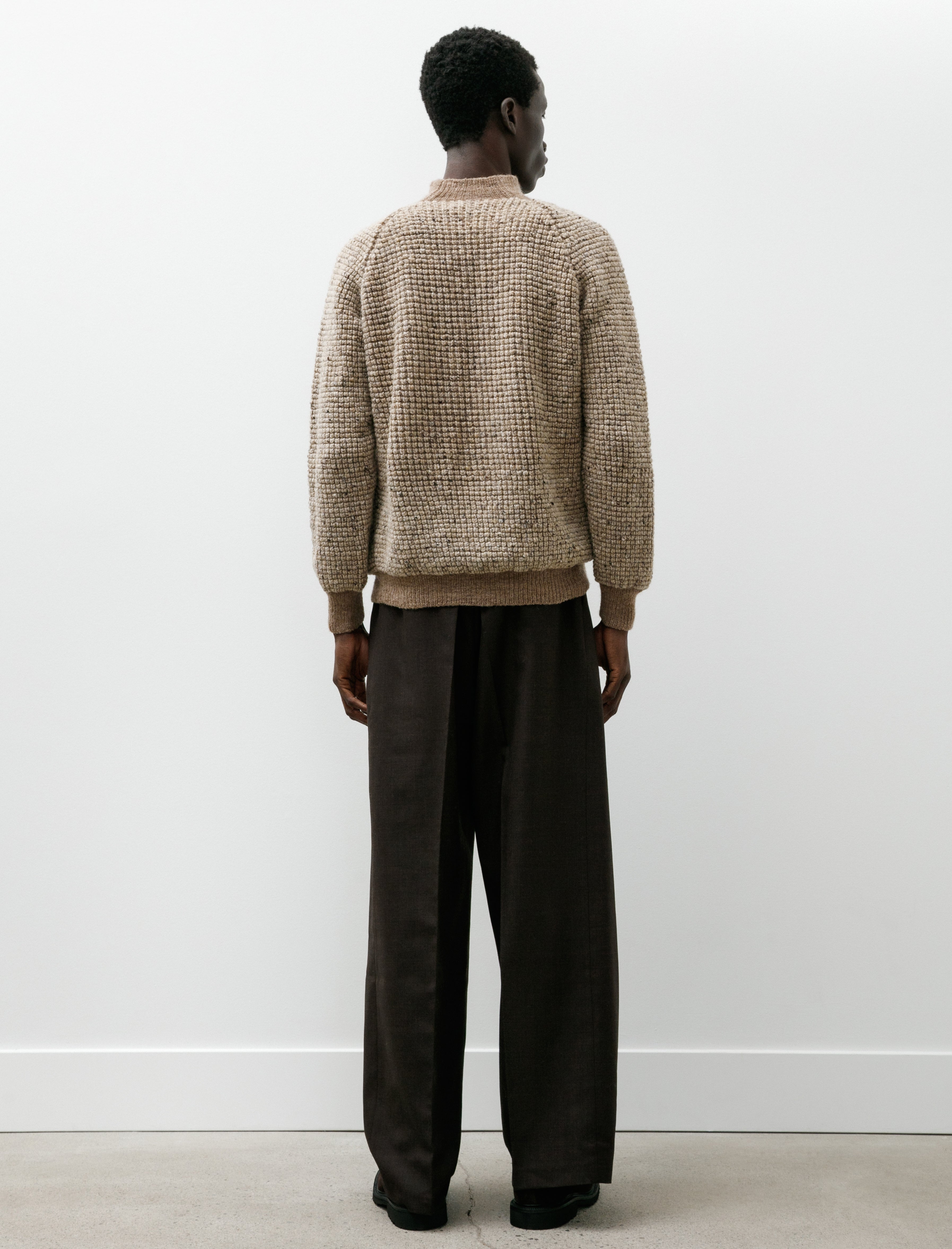 Cecile Wide Pleat Trouser Dark Brown