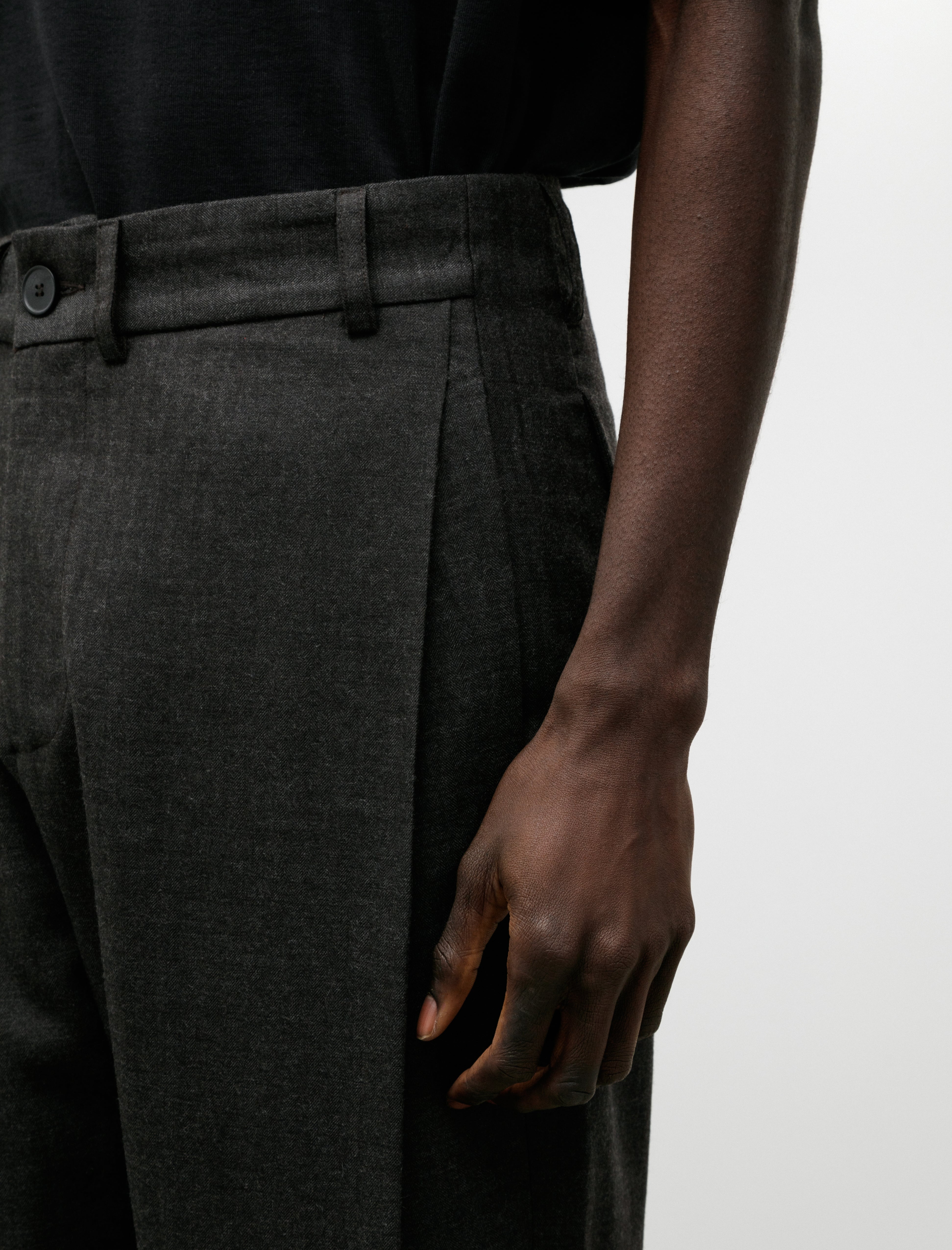 Lea Boberg LB-3P-DP Trousers Herringbone Wool Brown