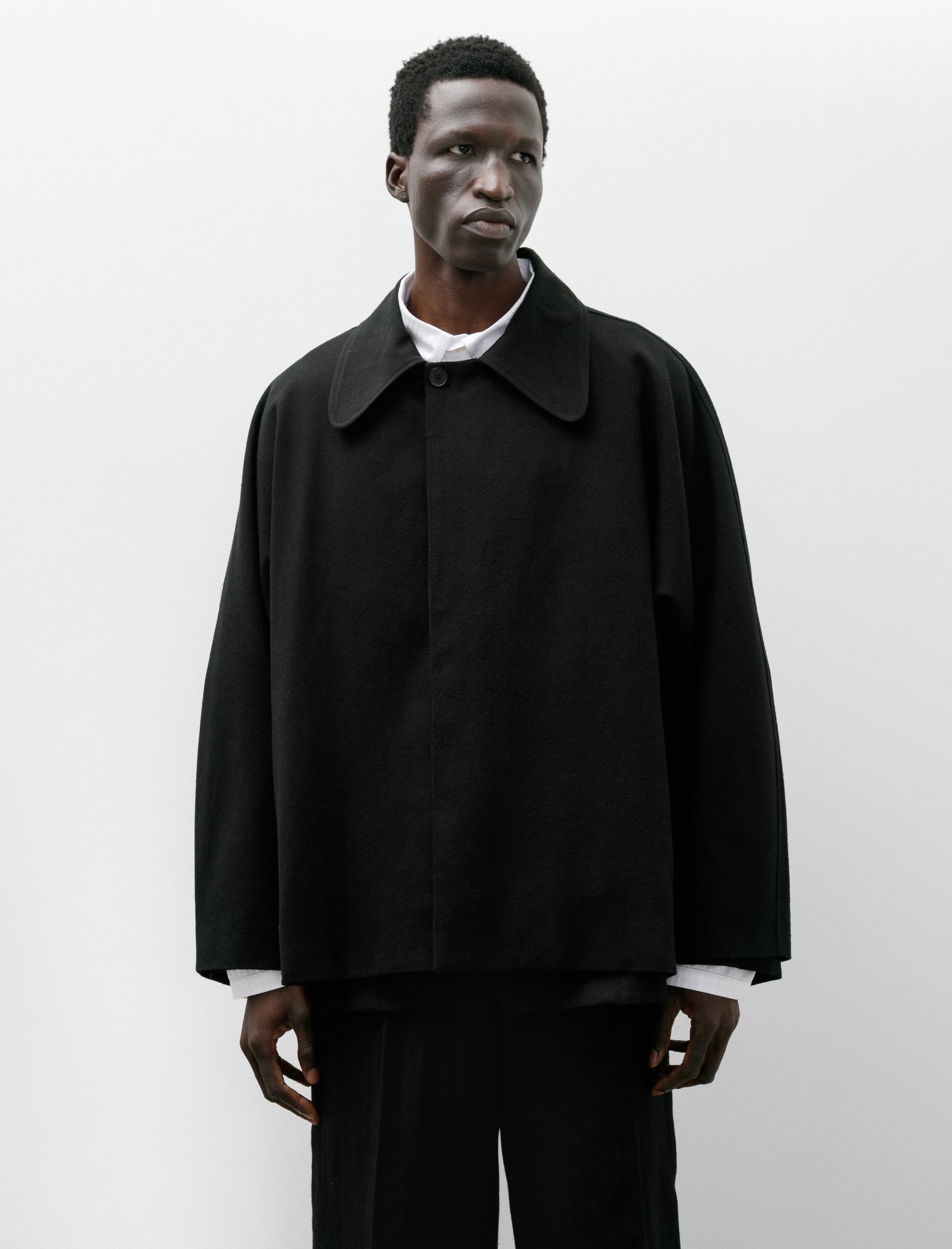 Lea Boberg LB-16F Three Piece Chore Jacket Vintage Cotton Silk Black