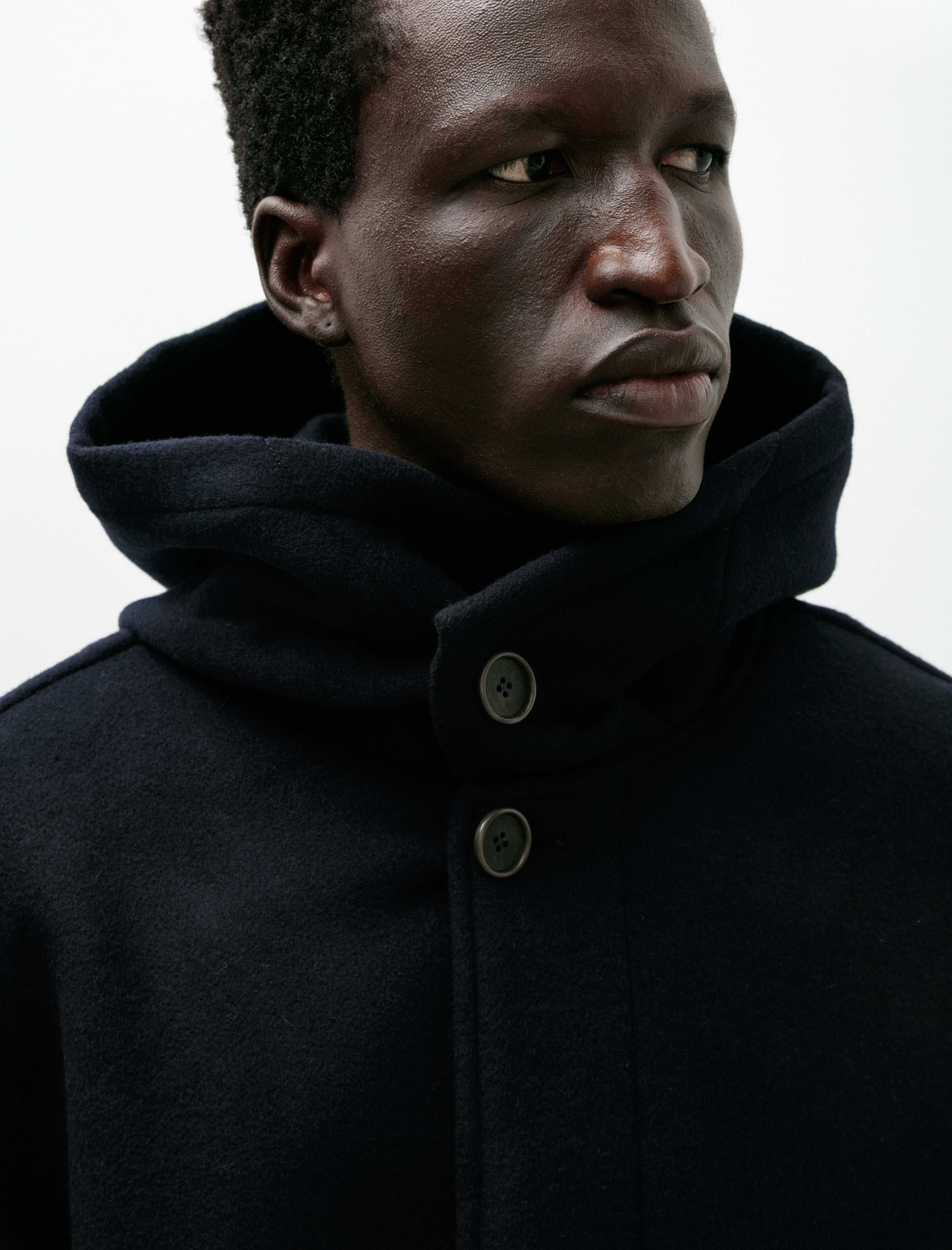 Sono Pablo Parka Short Recycled Wool Navy