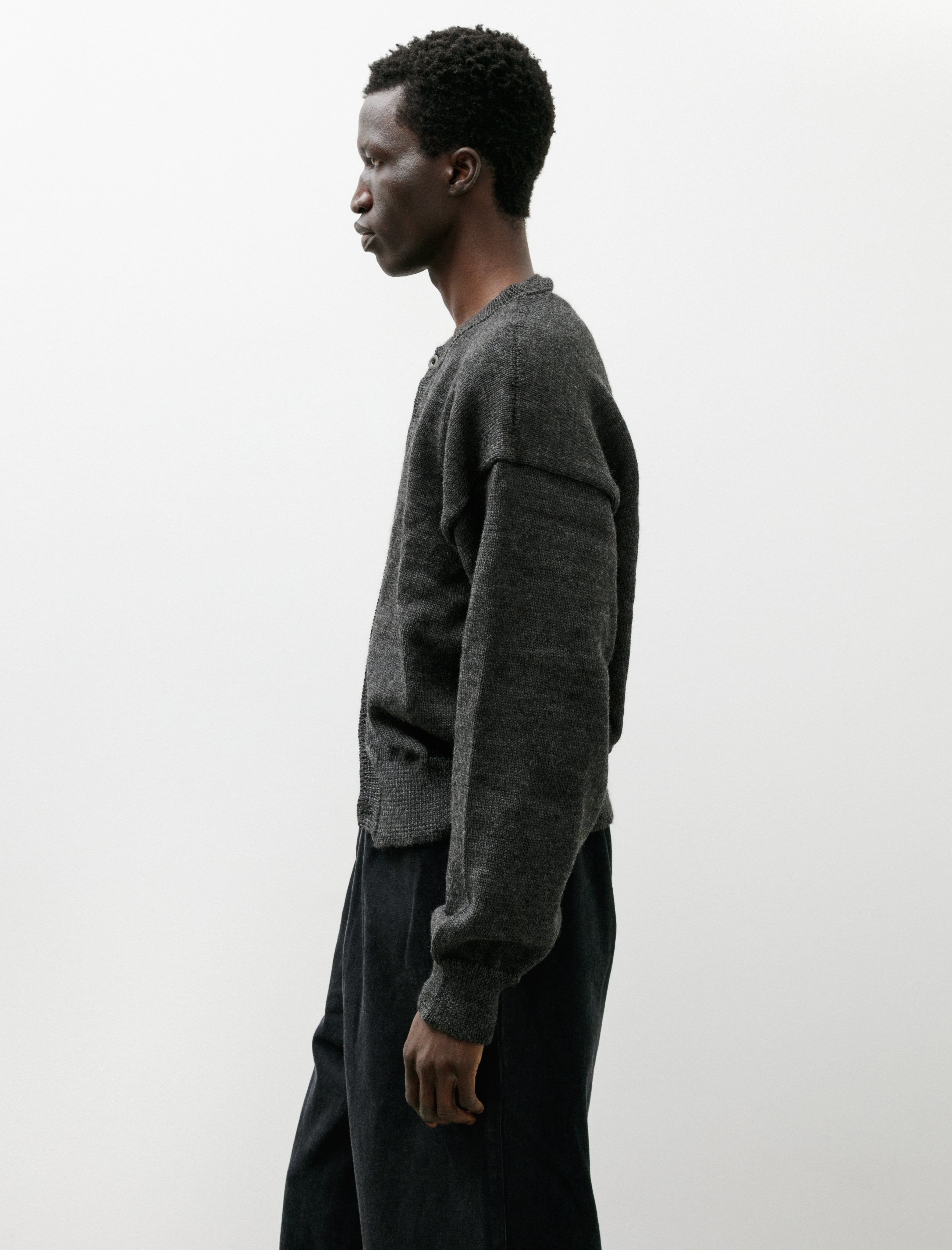 Sono Caspa Cardigan Alpaca Wool Charcoal
