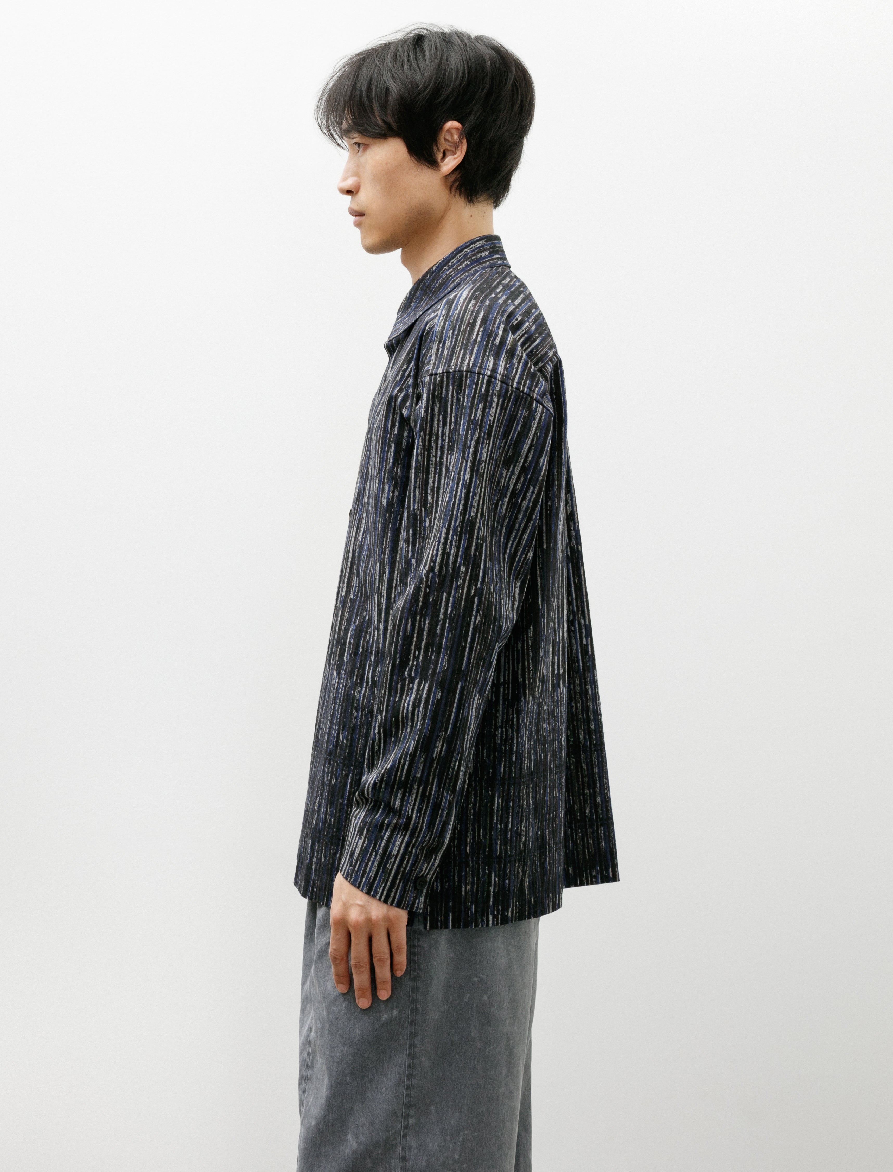IM Mens Curviness Shirt Pigment Print Charcoal Grey