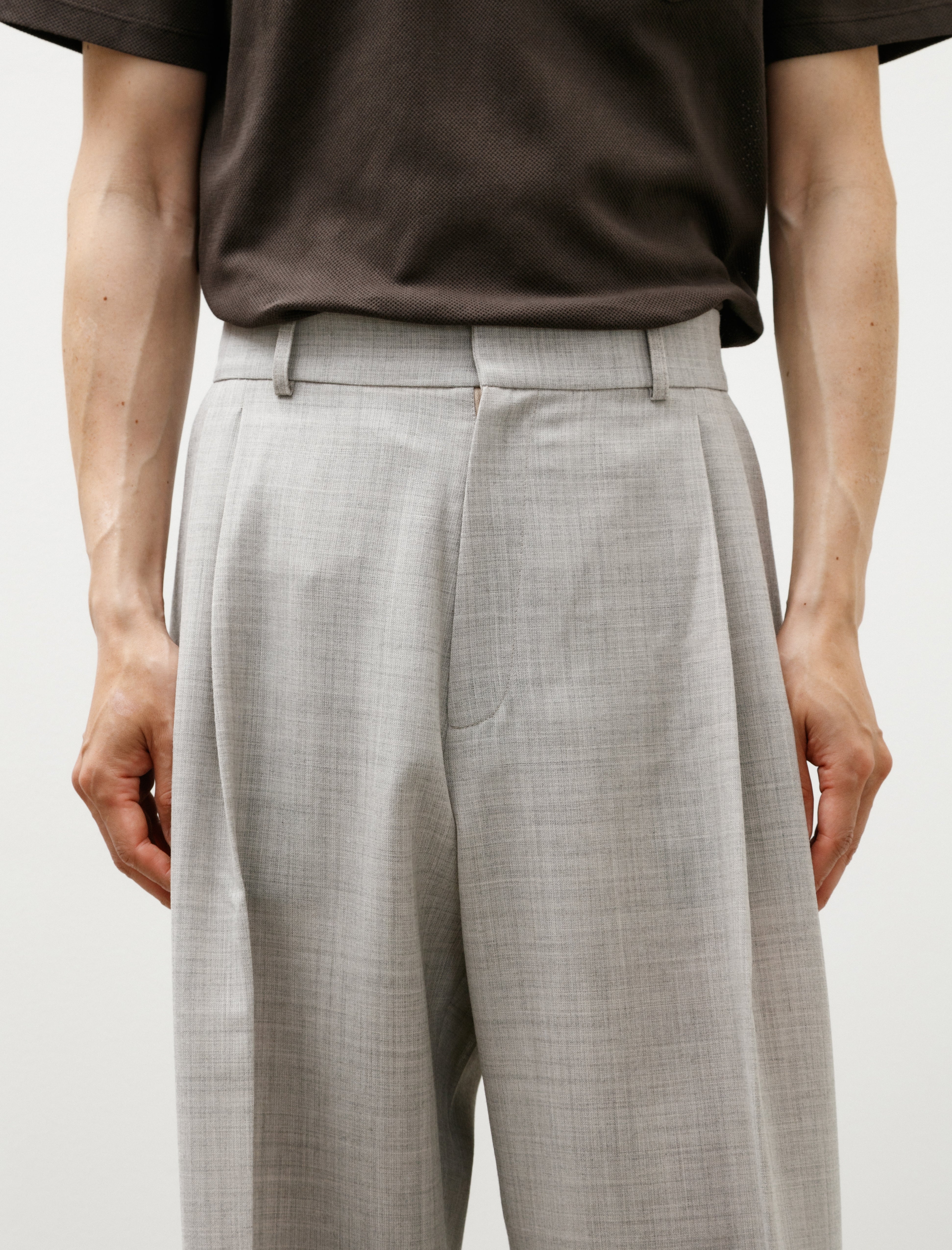 Cecile Tulkens Trouser 4 Wide Pleat Natural Beige