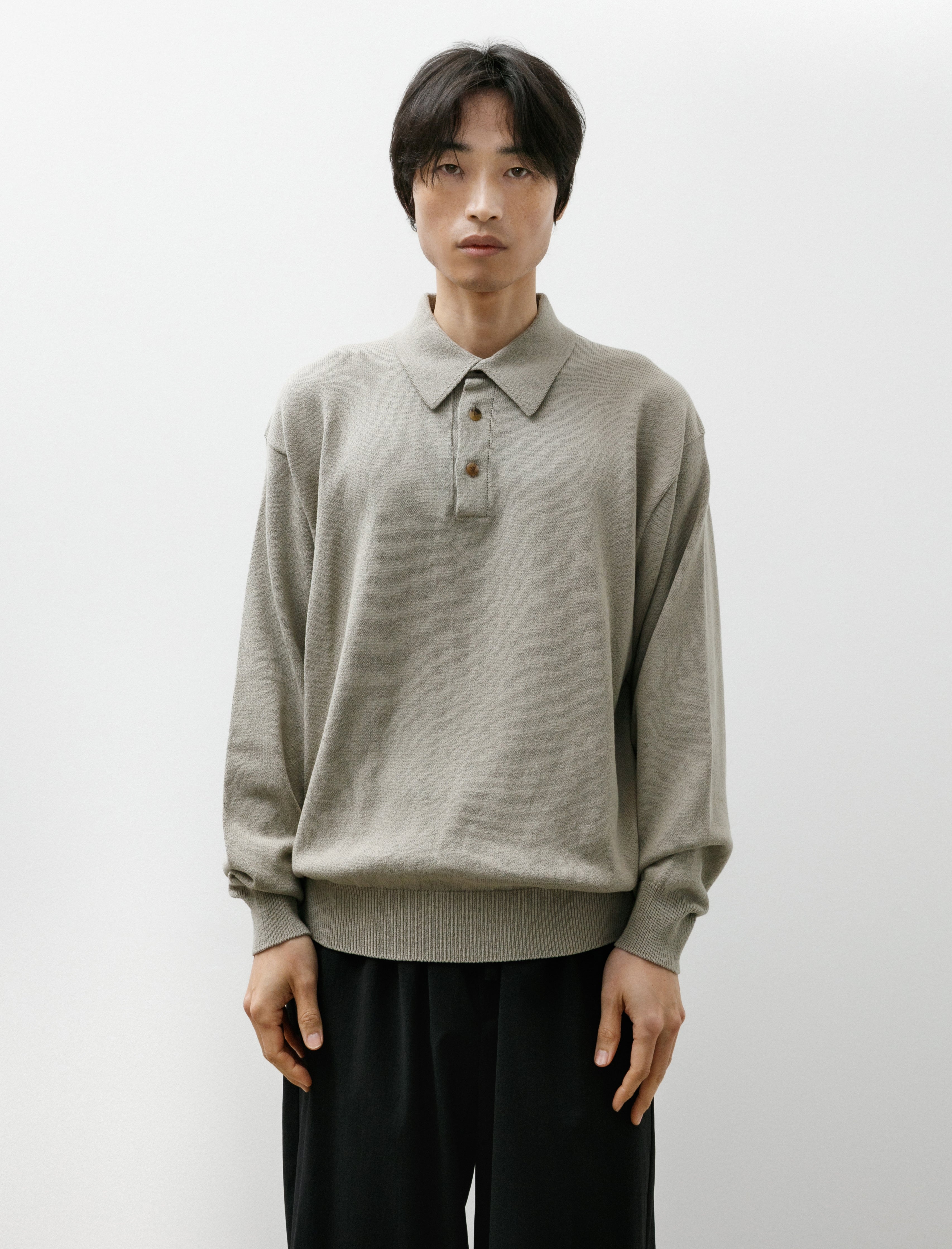 Yoko Sakamoto Knit Polo Beige