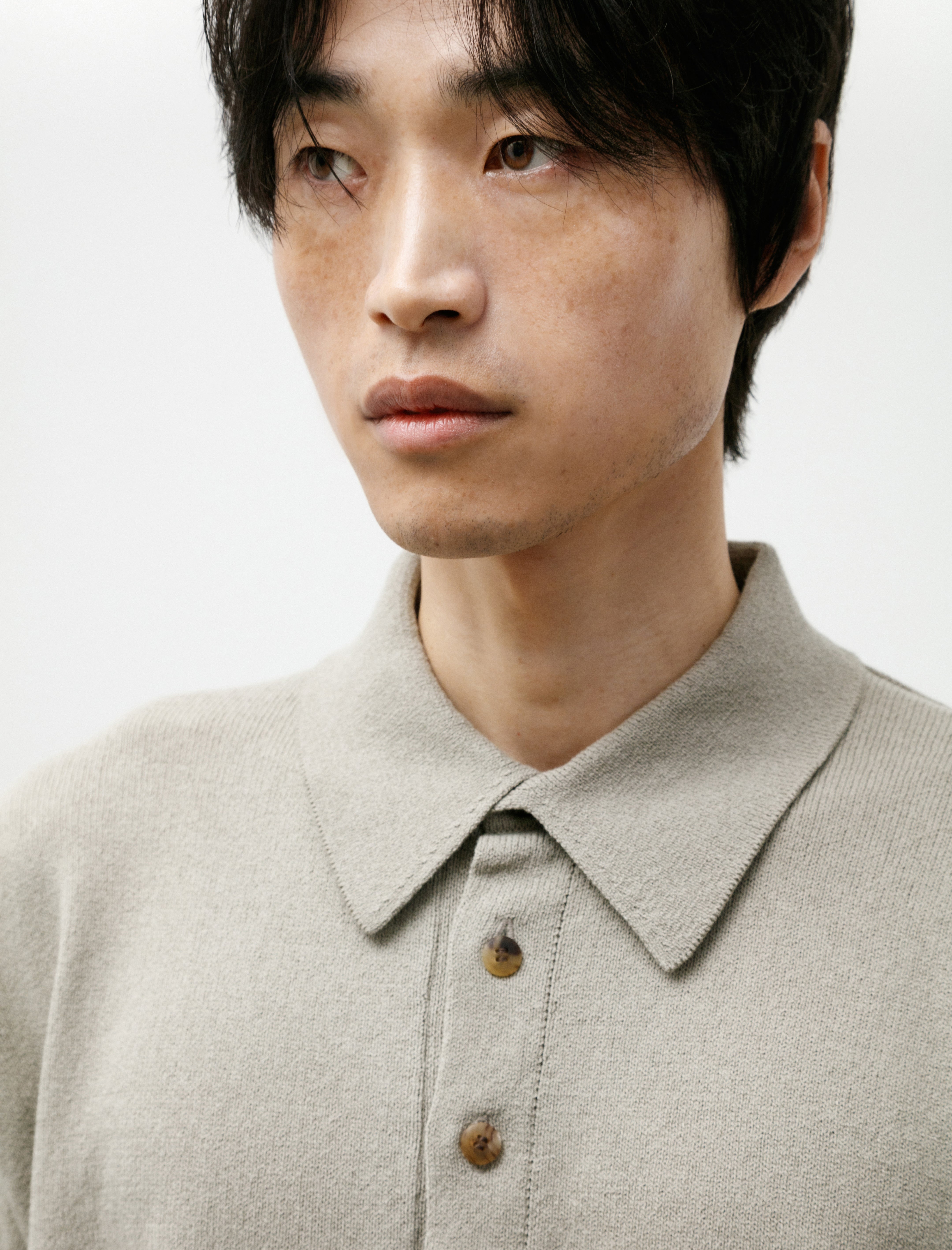 Yoko Sakamoto Knit Polo Beige