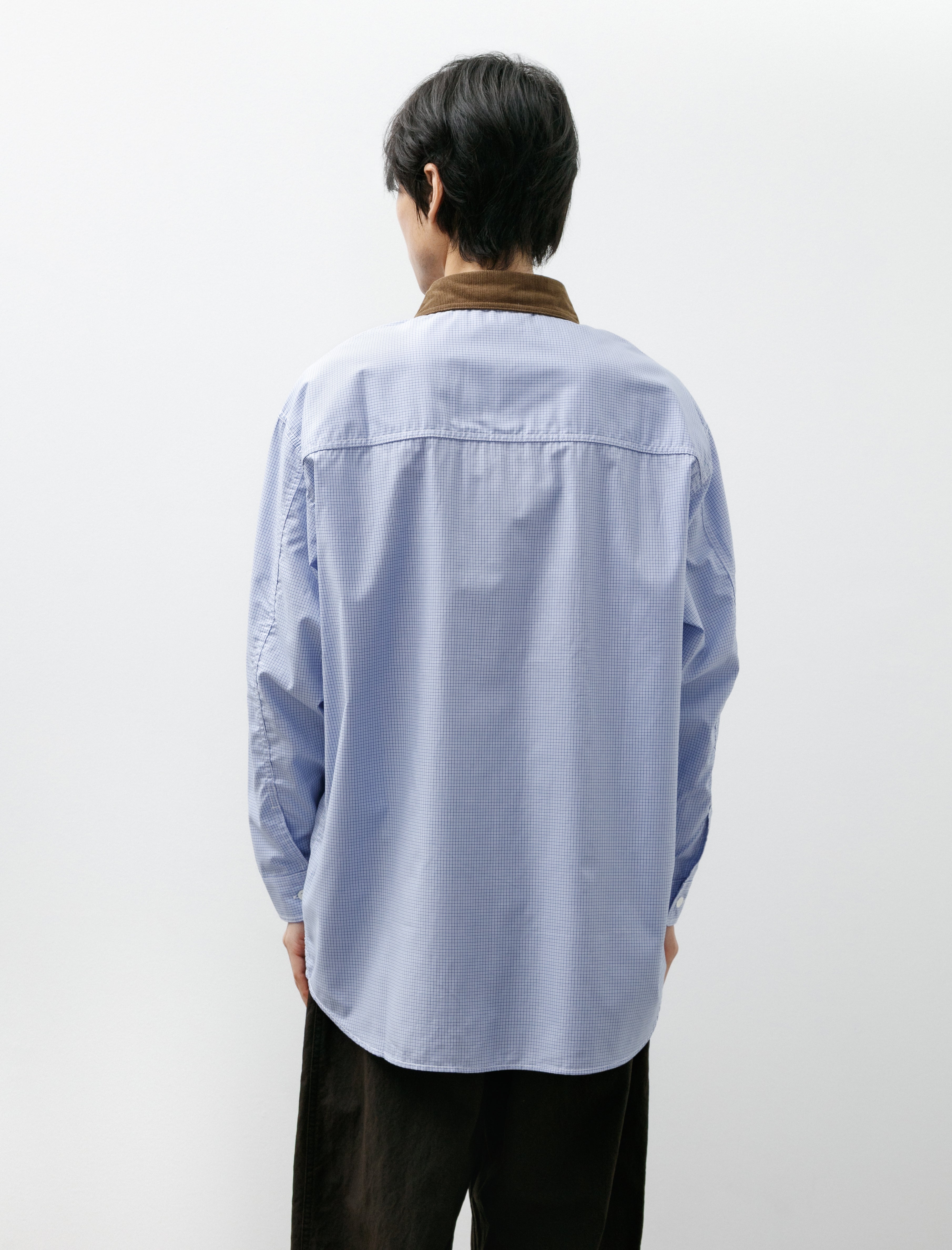 Comme des Garçons Corduroy Collar Shirt Blue Check
