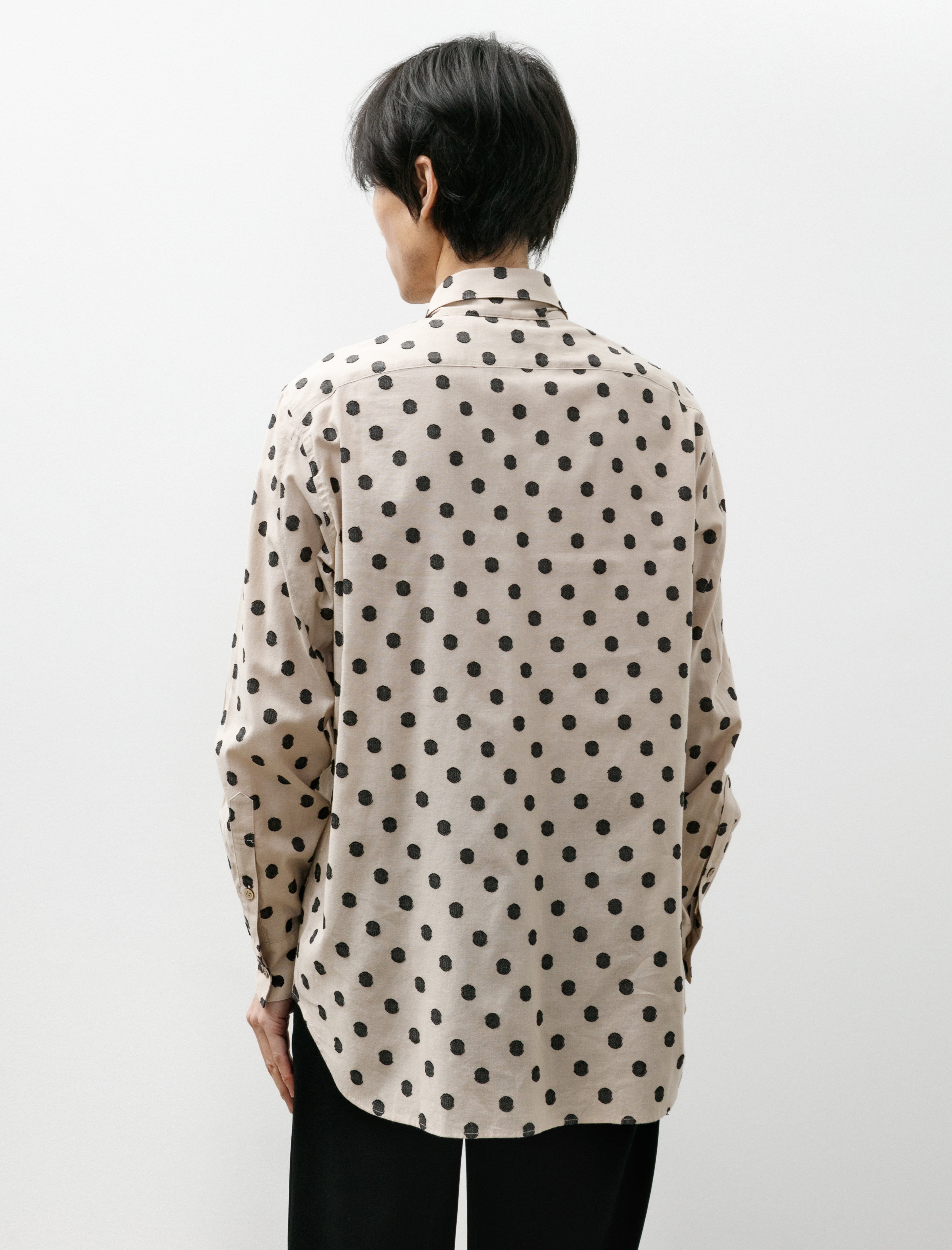 Sire Double Collar Shirt Dot Jacquard