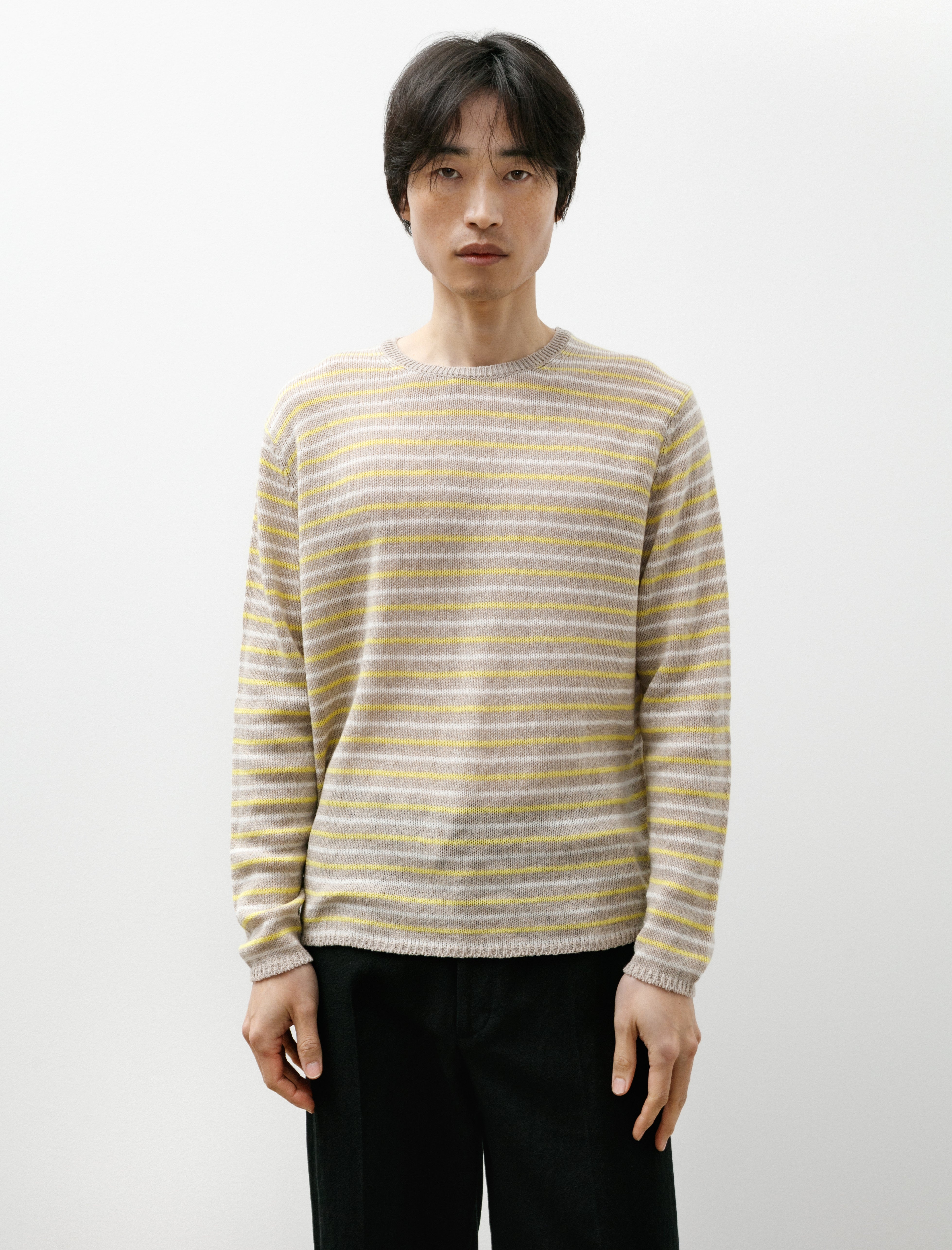 Auralee Cashmere Summer Knit P/O Beige Yellow
