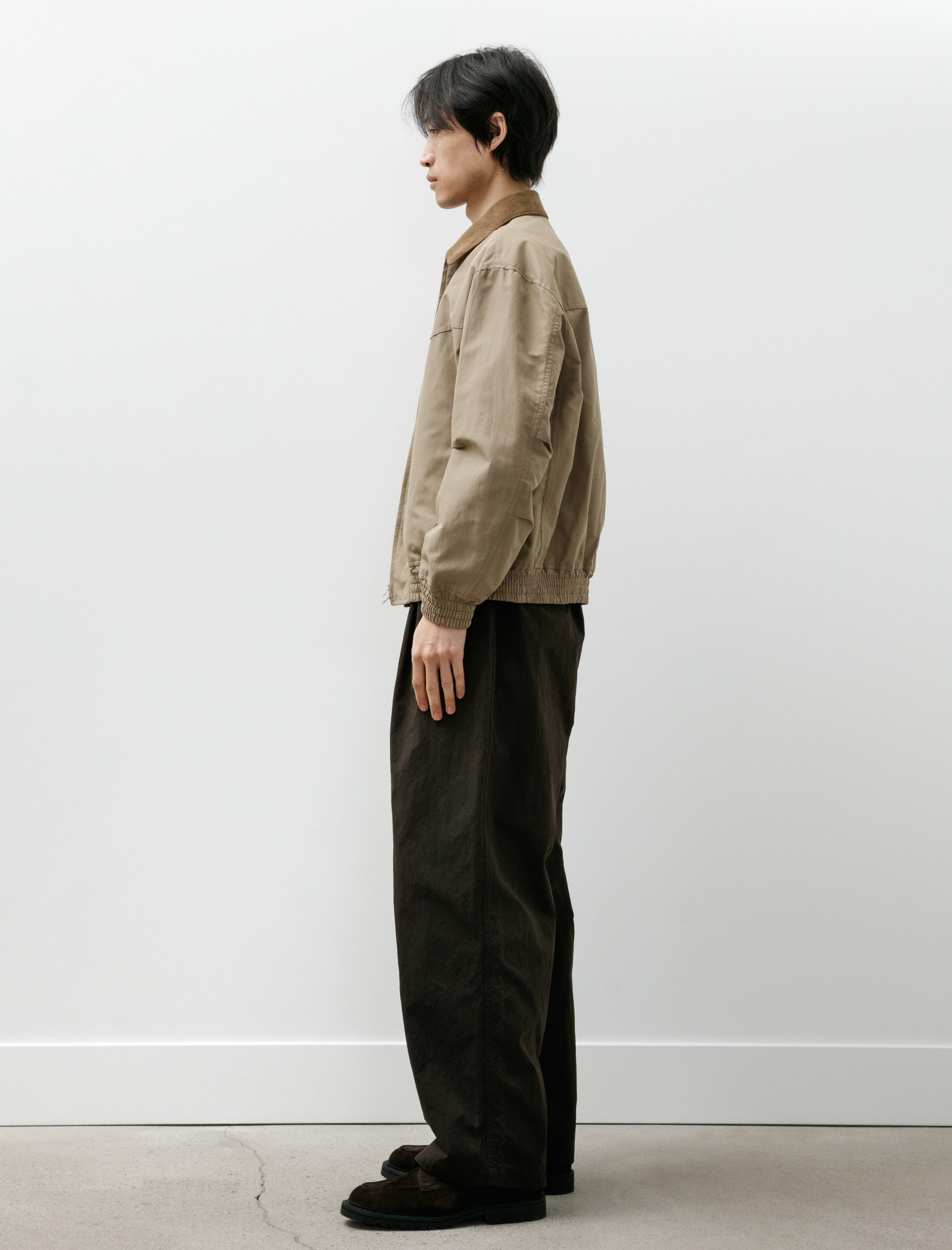 Comme des Garçons Homme Nylon Pleated Pants Brown