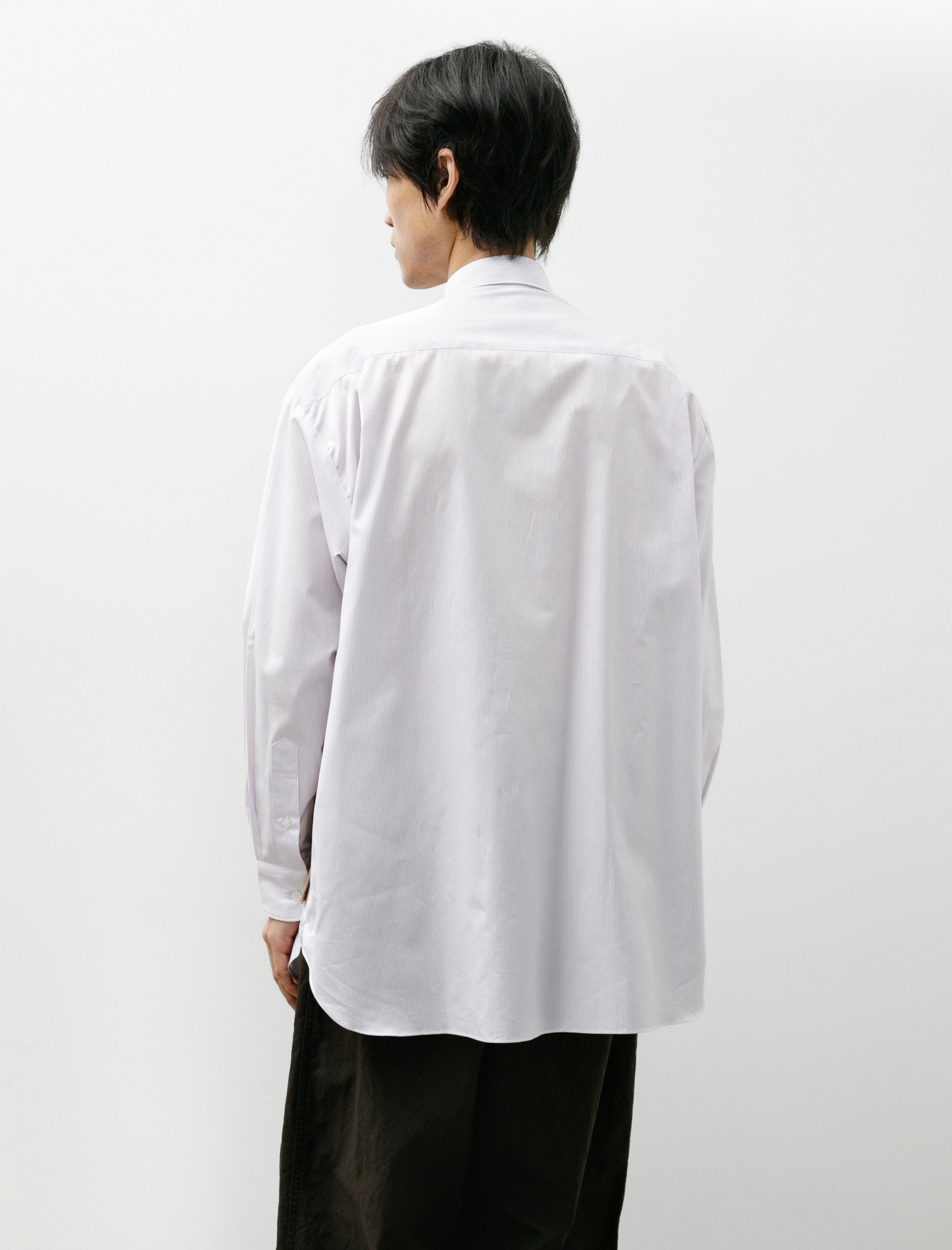 Comme des Garçons Homme Cardigan Shirt Tan Pin Stripes
