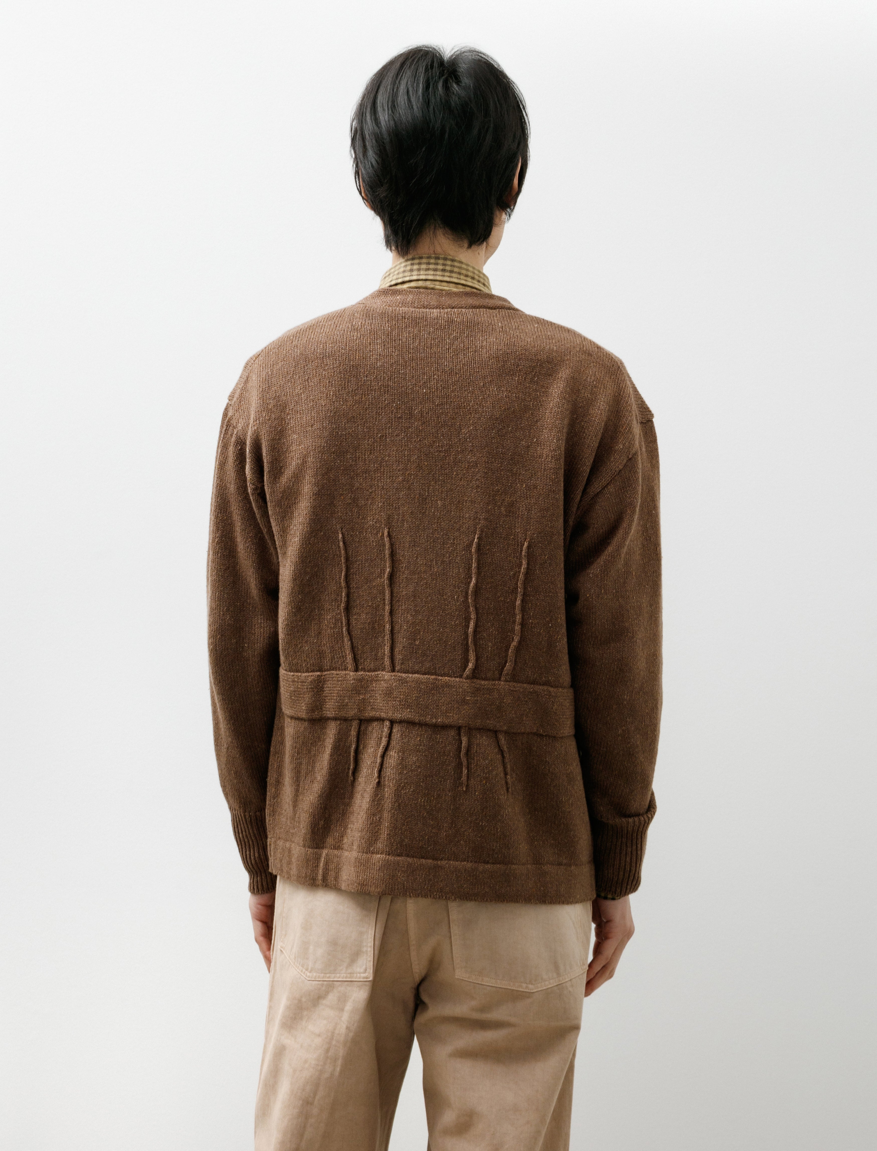 Taiga Takahashi Lot 530 Zip-Up Cardigan Dark Brown