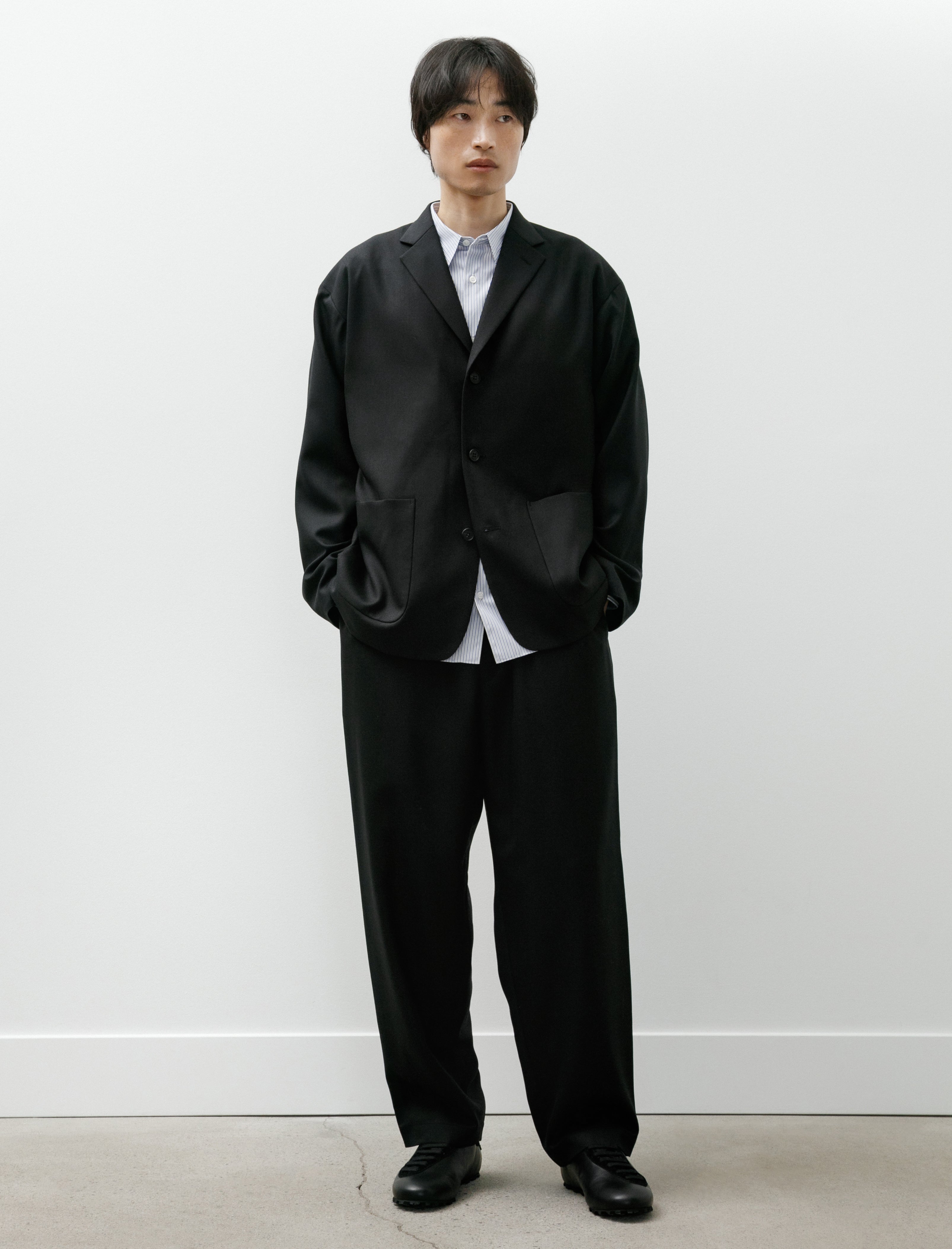 Comme des Garçons Homme Wool Patch Pocket Blazer Black