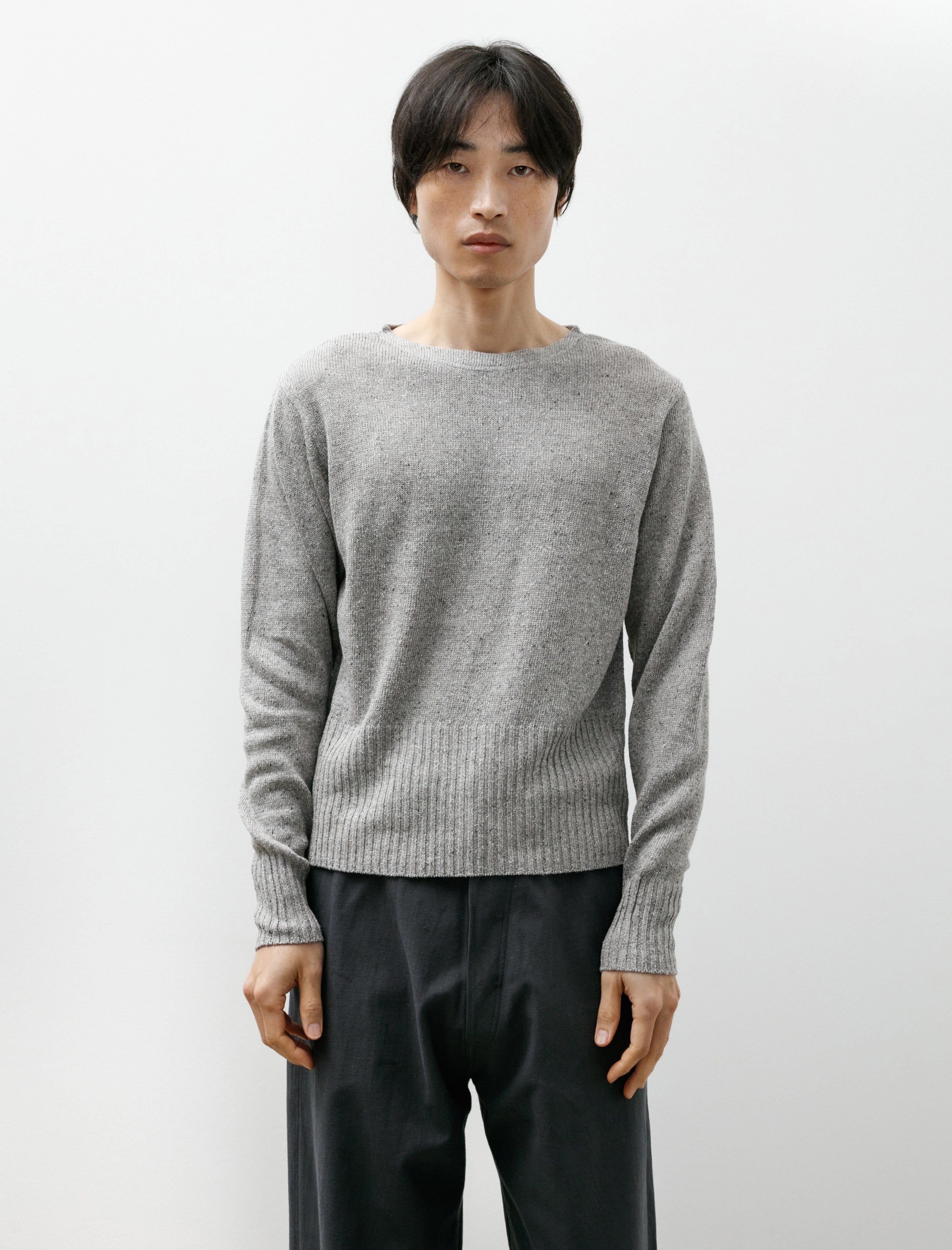 Taiga Takahashi Lot 502 Varsity Letterman Sweater Light Grey
