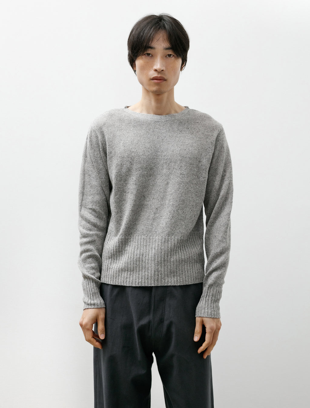 Taiga Takahashi Lot 502 Varsity Letterman Sweater Light Grey