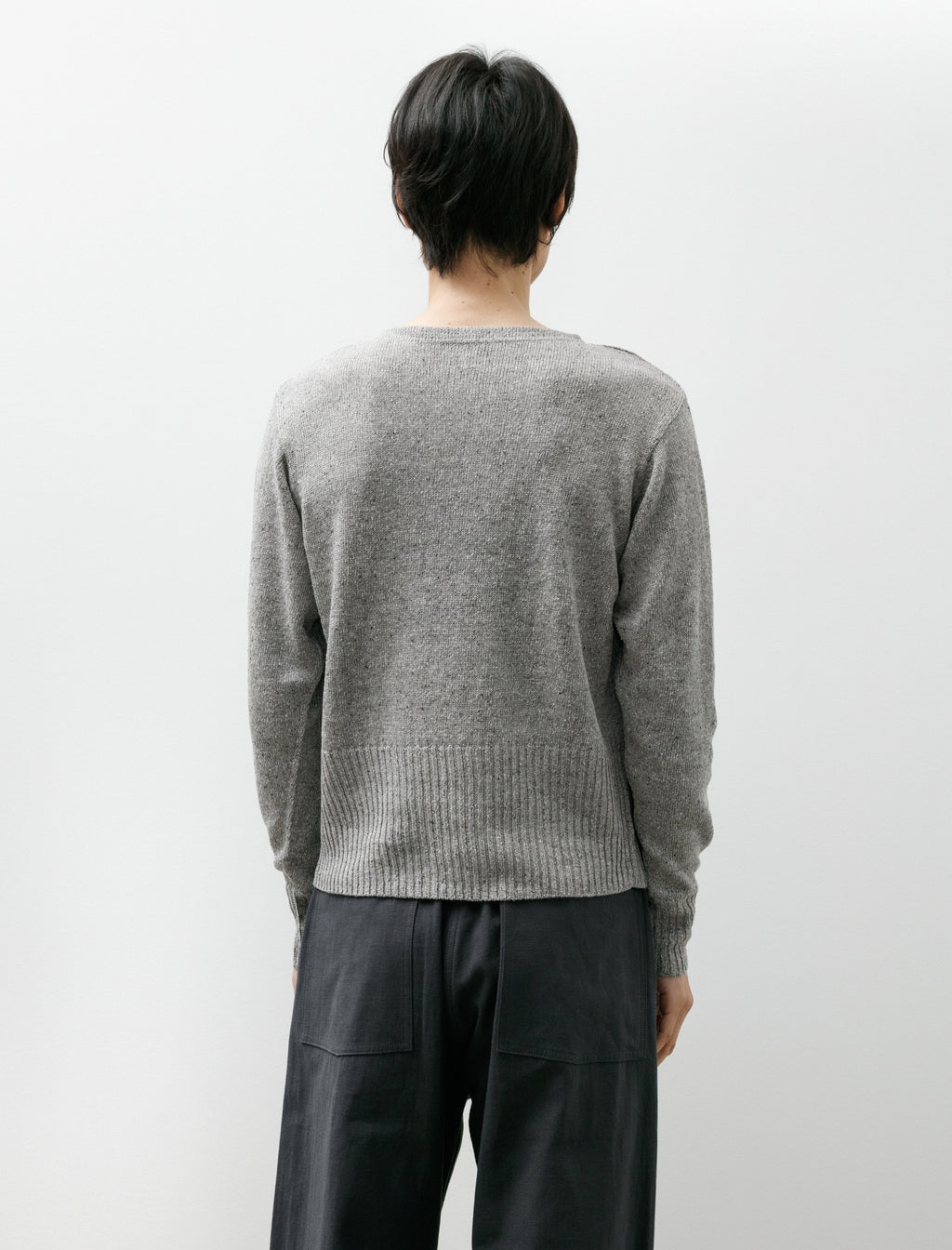 Taiga Takahashi Lot 502 Varsity Letterman Sweater Light Grey