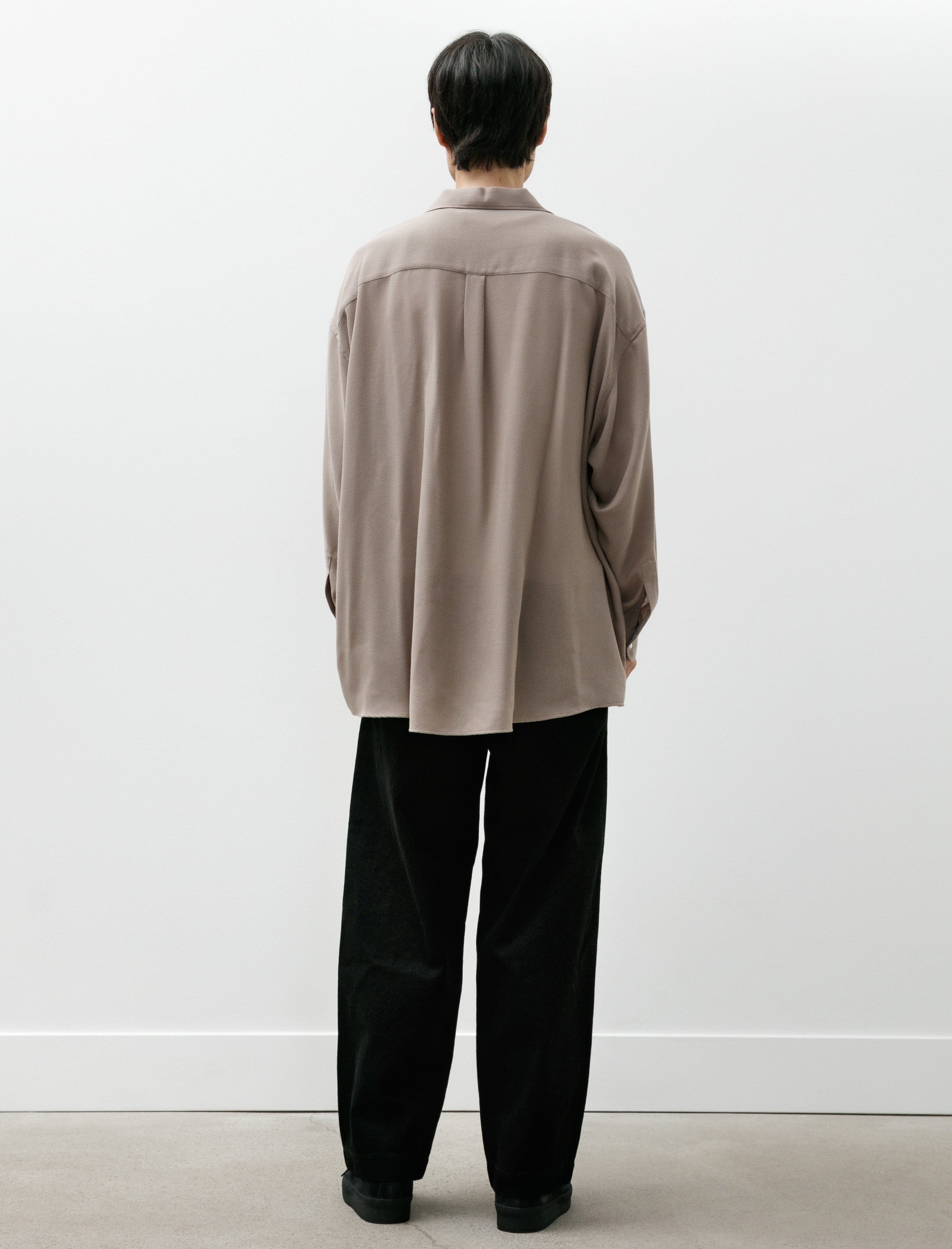 Graphpaper Viscose Viyella L/S Sleeping Shirt Taupe