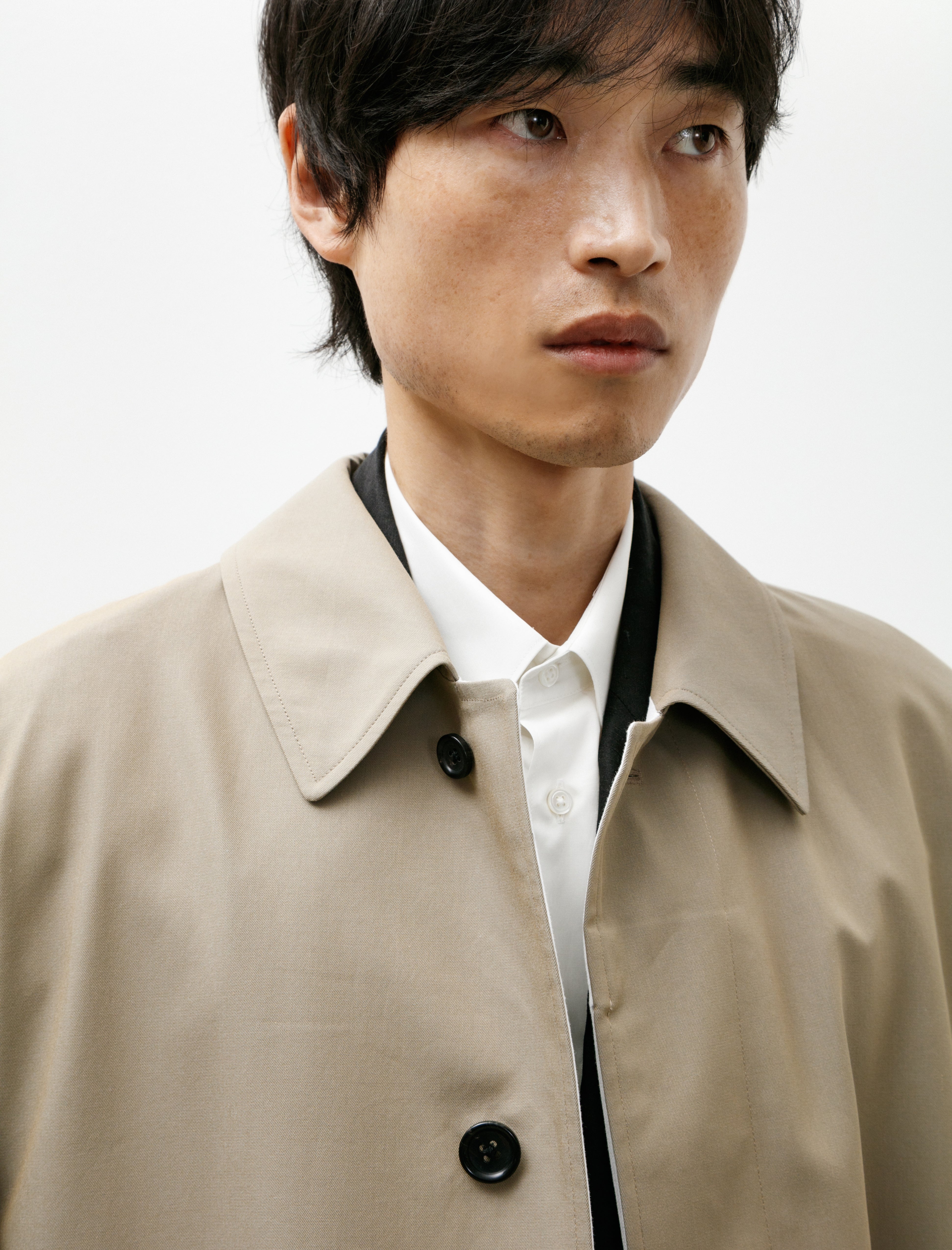 Graphpaper Voile Gabardine Railway Coat Beige