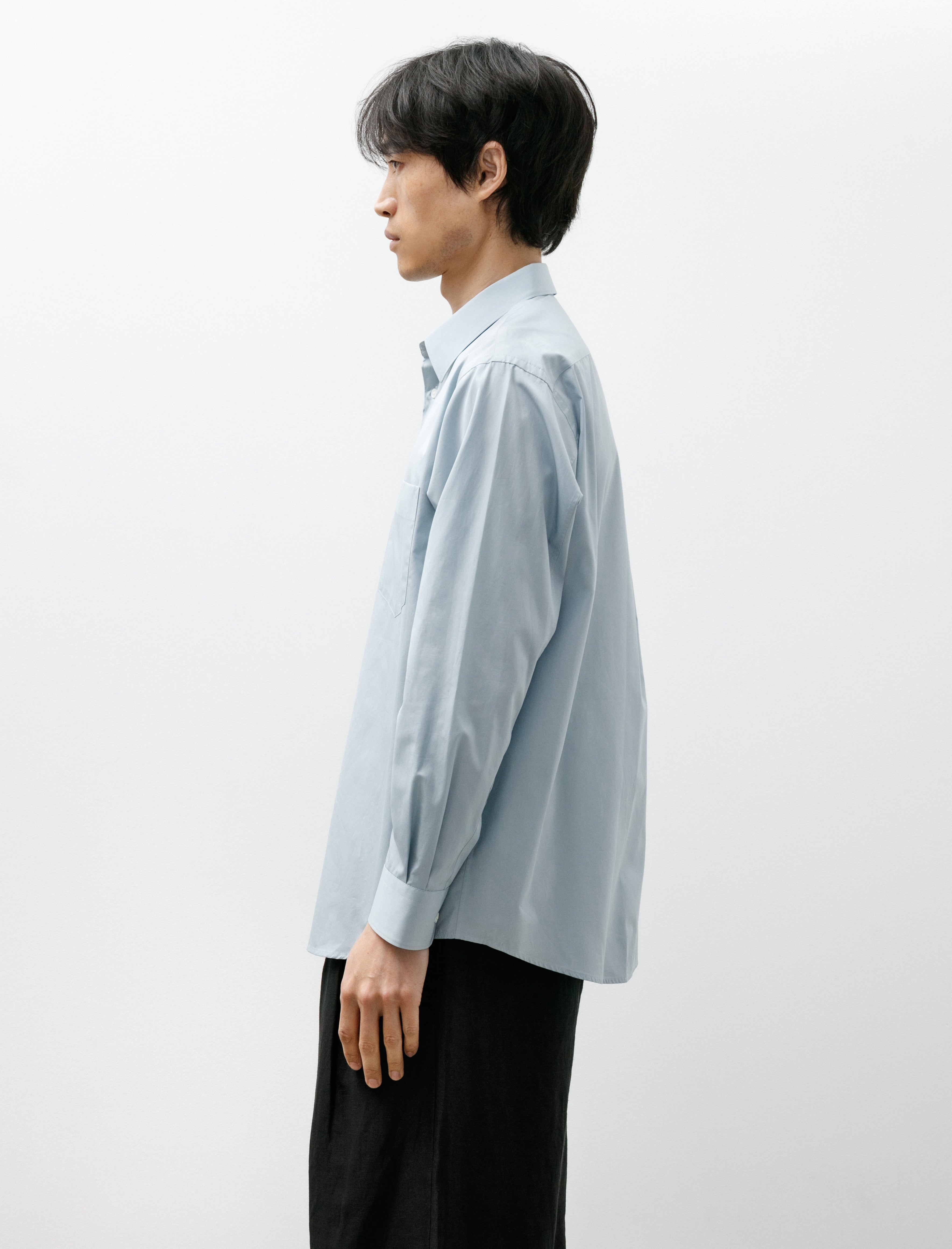 Graphpaper Alumo for GP Regular Collar Shirt Pearl Smoke Blue