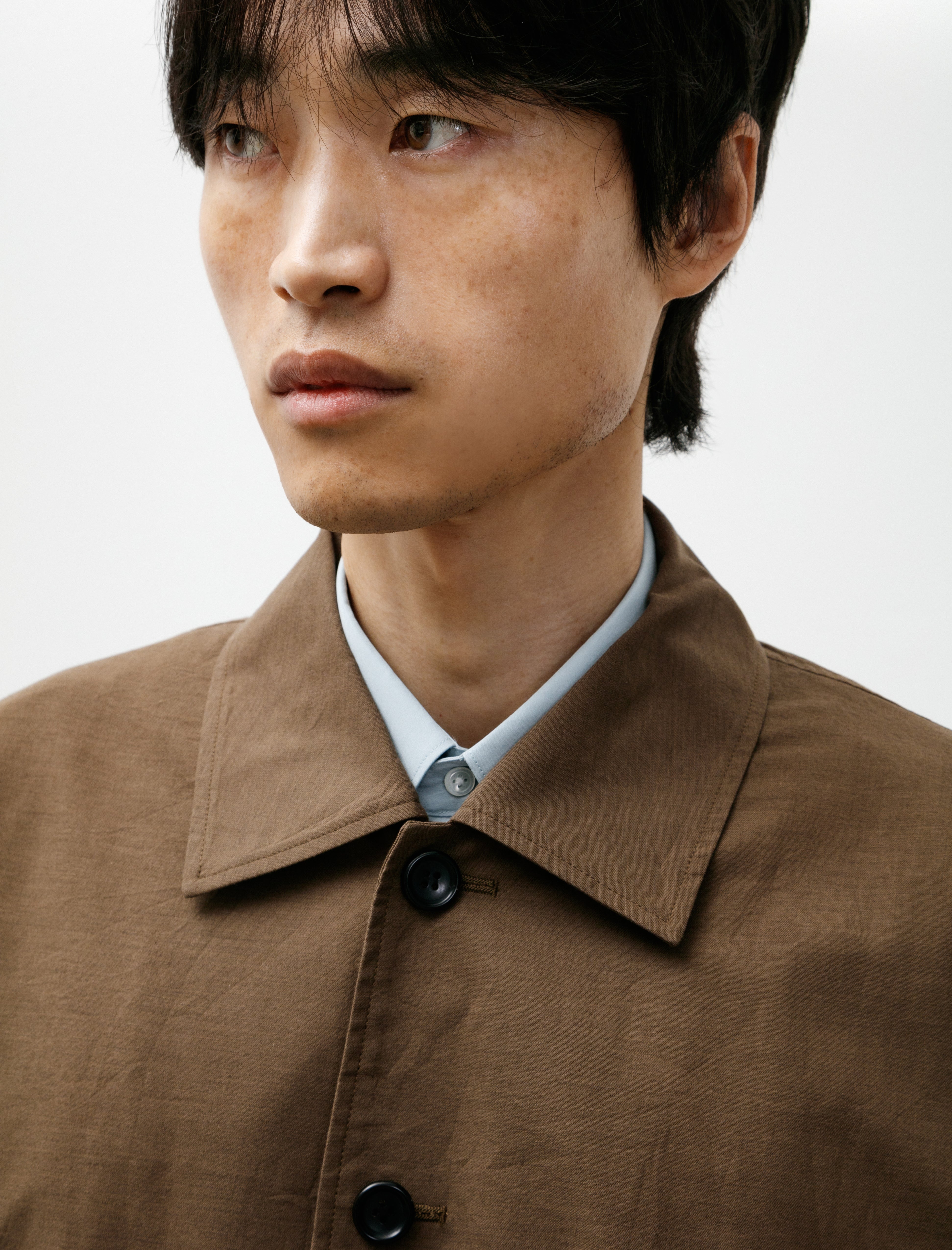 Graphpaper Cotton Wool Poplin Oversized Blouson Brown