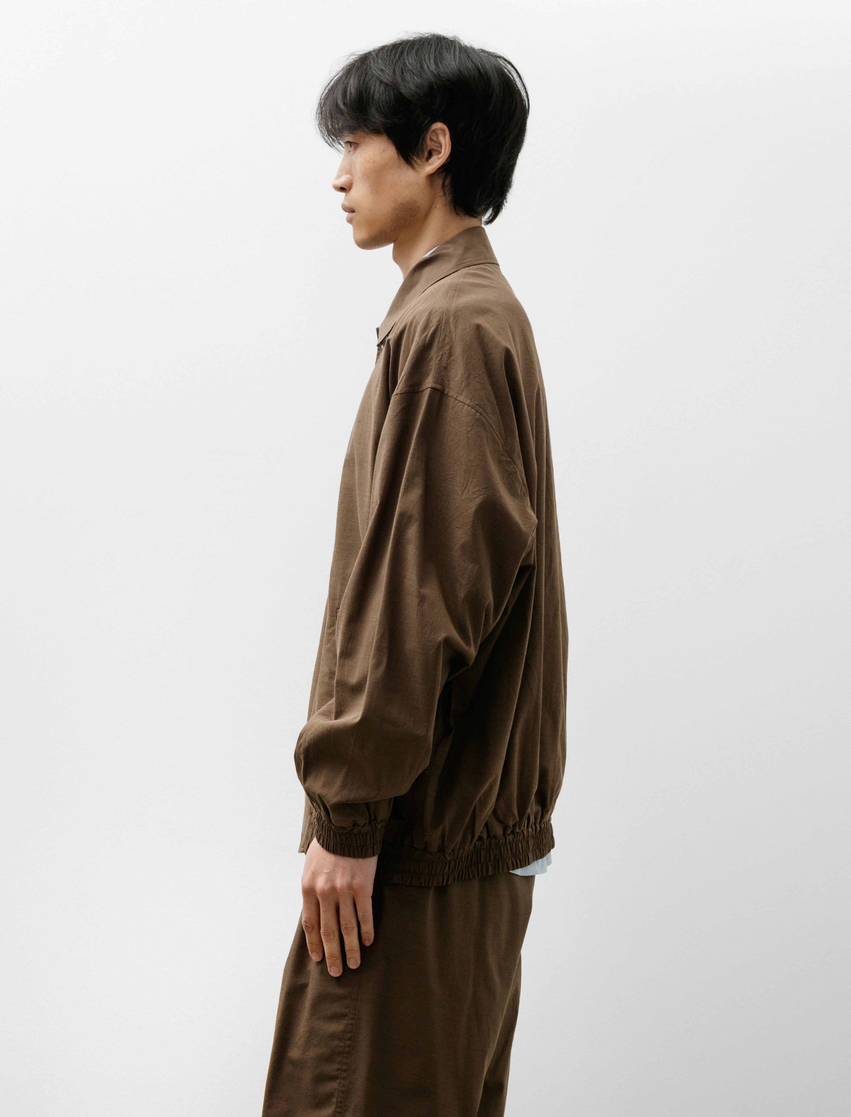 Graphpaper Cotton Wool Poplin Oversized Blouson Brown