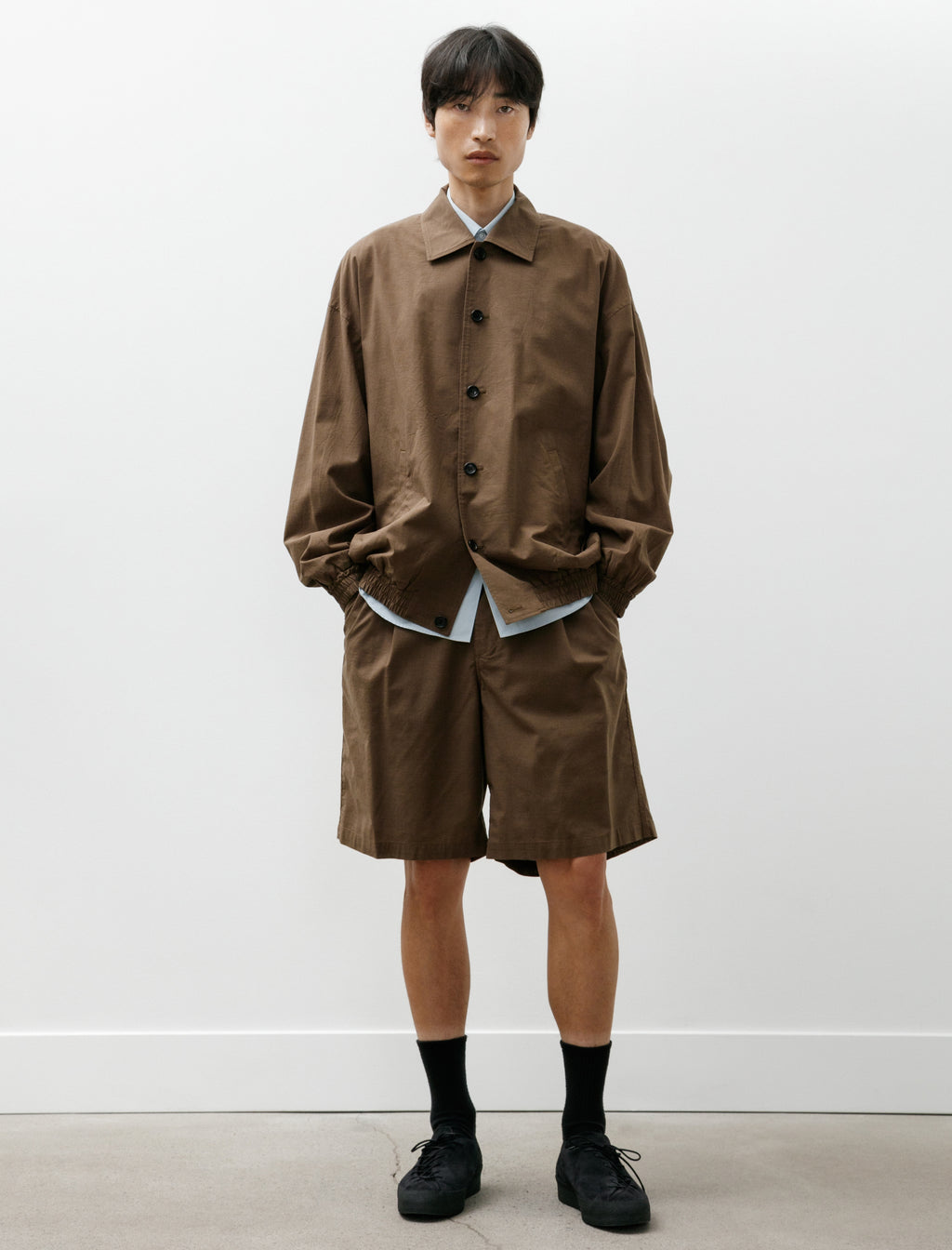 Graphpaper Cotton Wool Poplin Oversized Shorts Brown – Neighbour