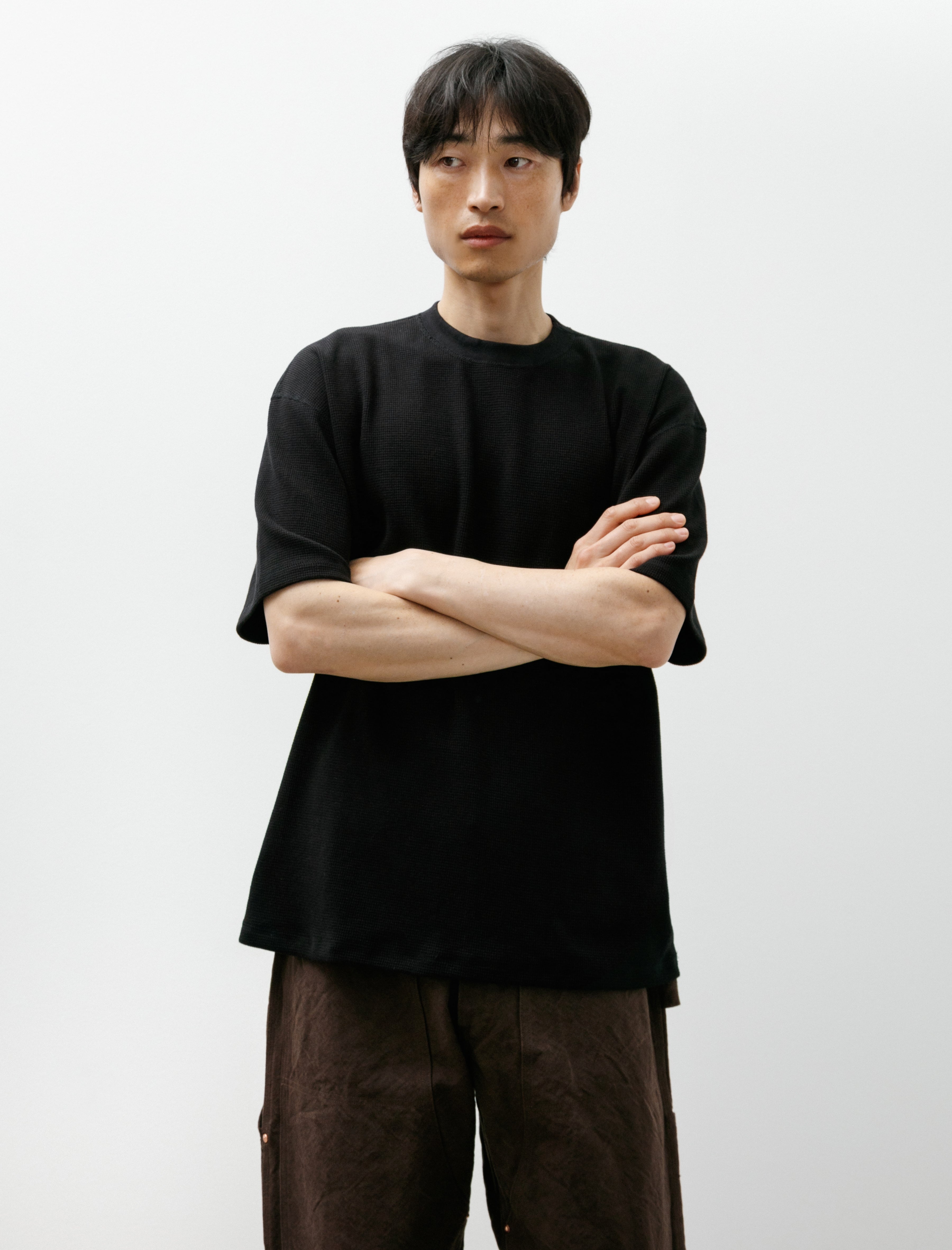 OrSlow Waffle T-Shirt Black
