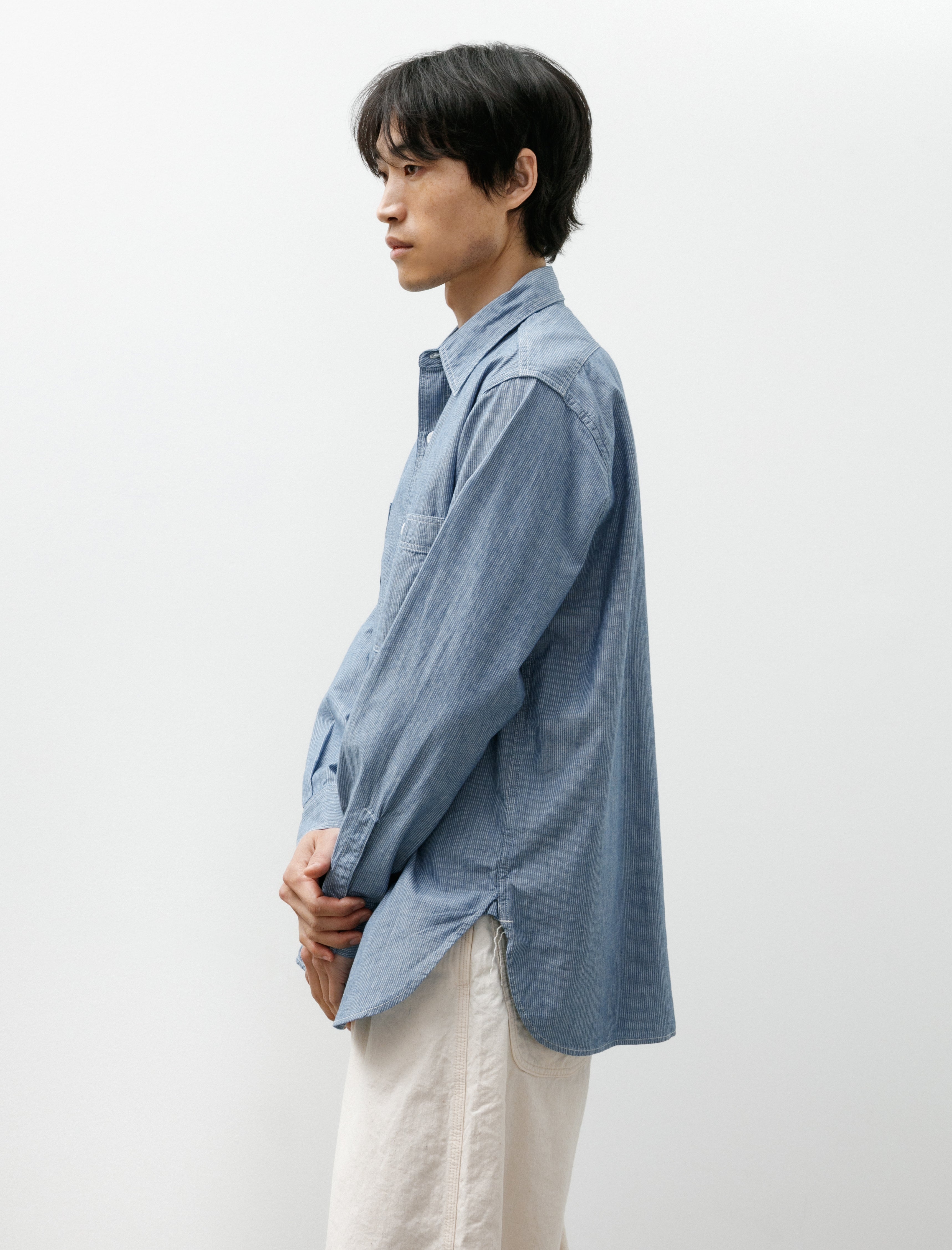 OrSlow Relaxed Fit Chambray Work Shirt Hickory