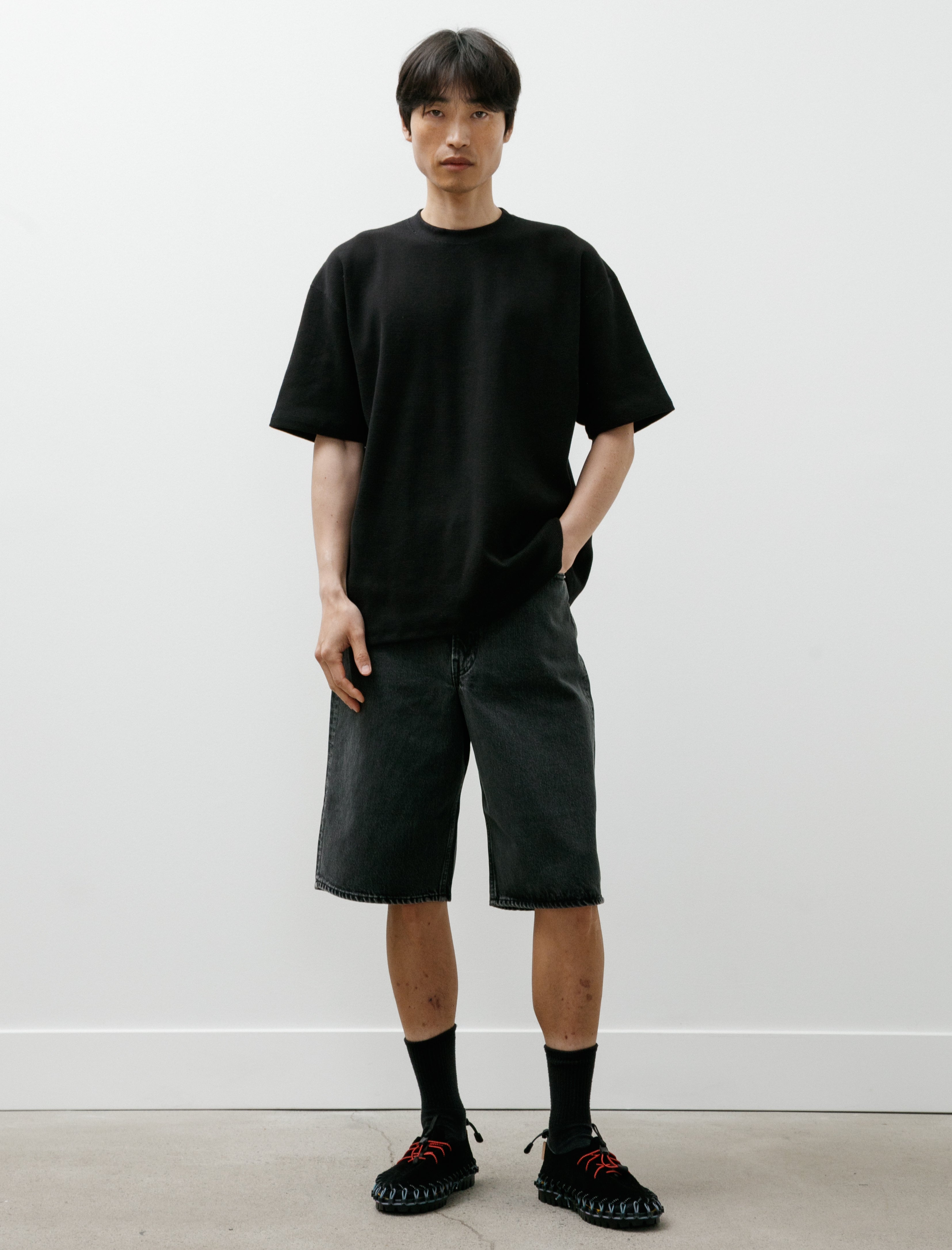OrSlow Super Dad's Fit Shorts Black Denim Stone