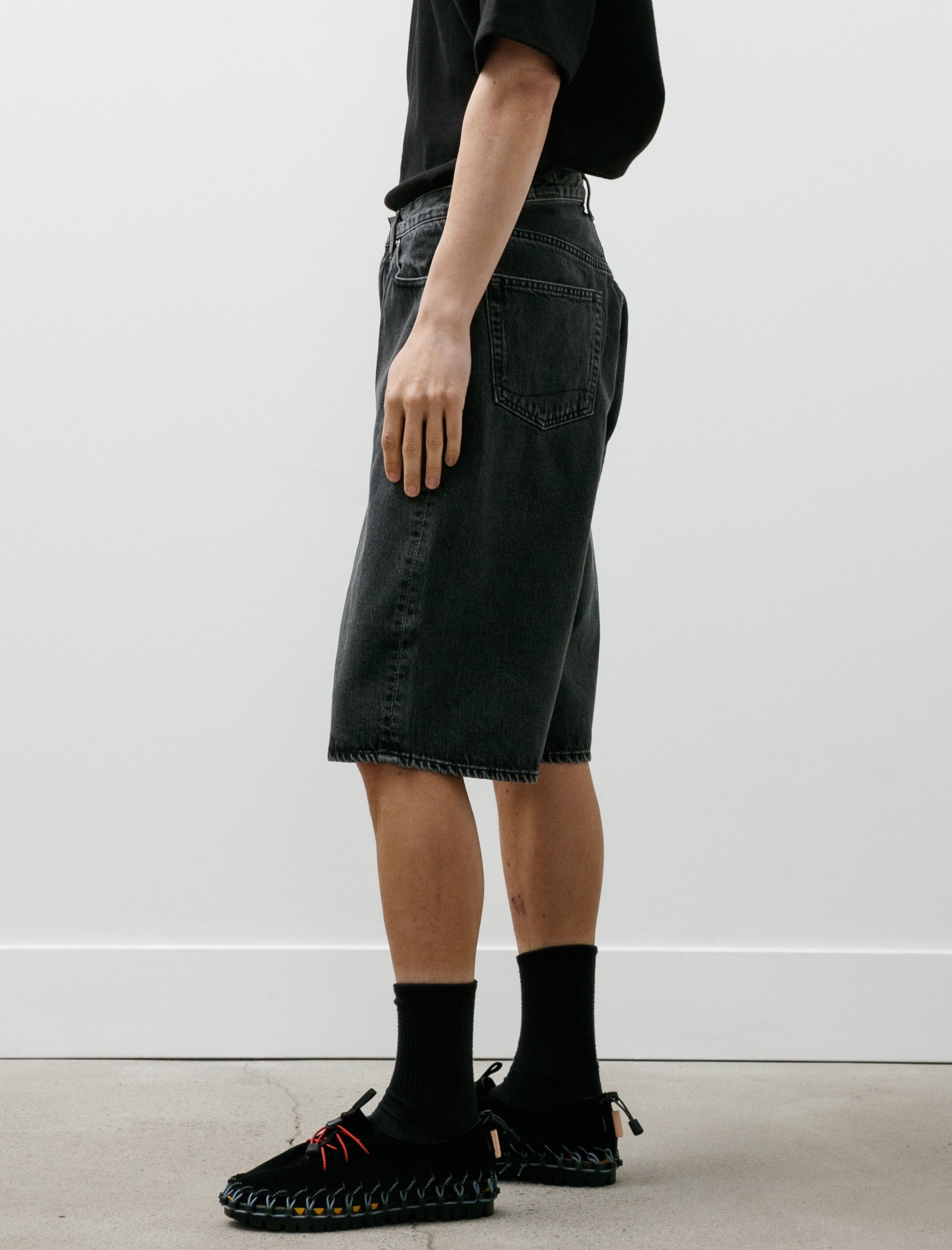 OrSlow Super Dad's Fit Shorts Black Denim Stone