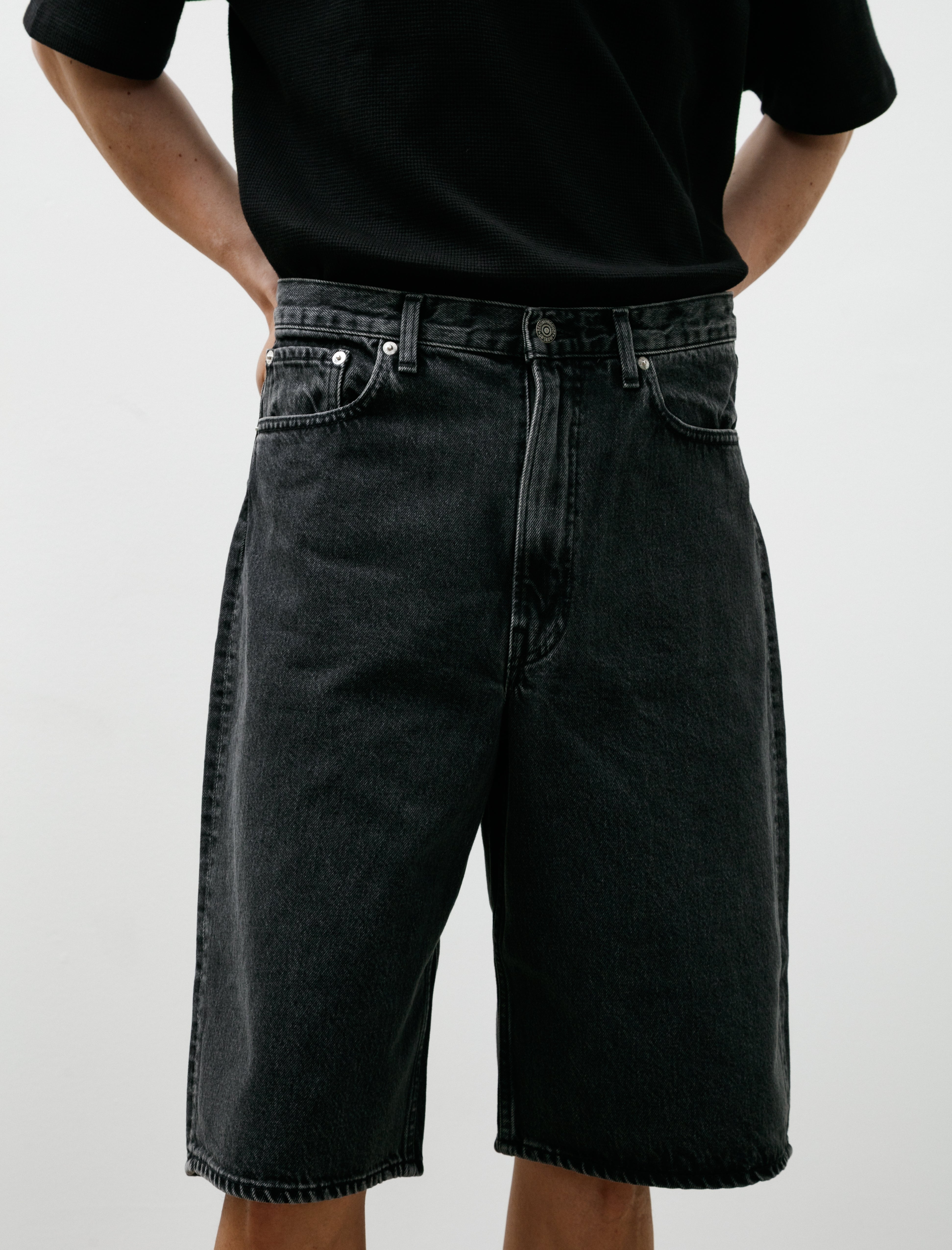 OrSlow Super Dad's Fit Shorts Black Denim Stone