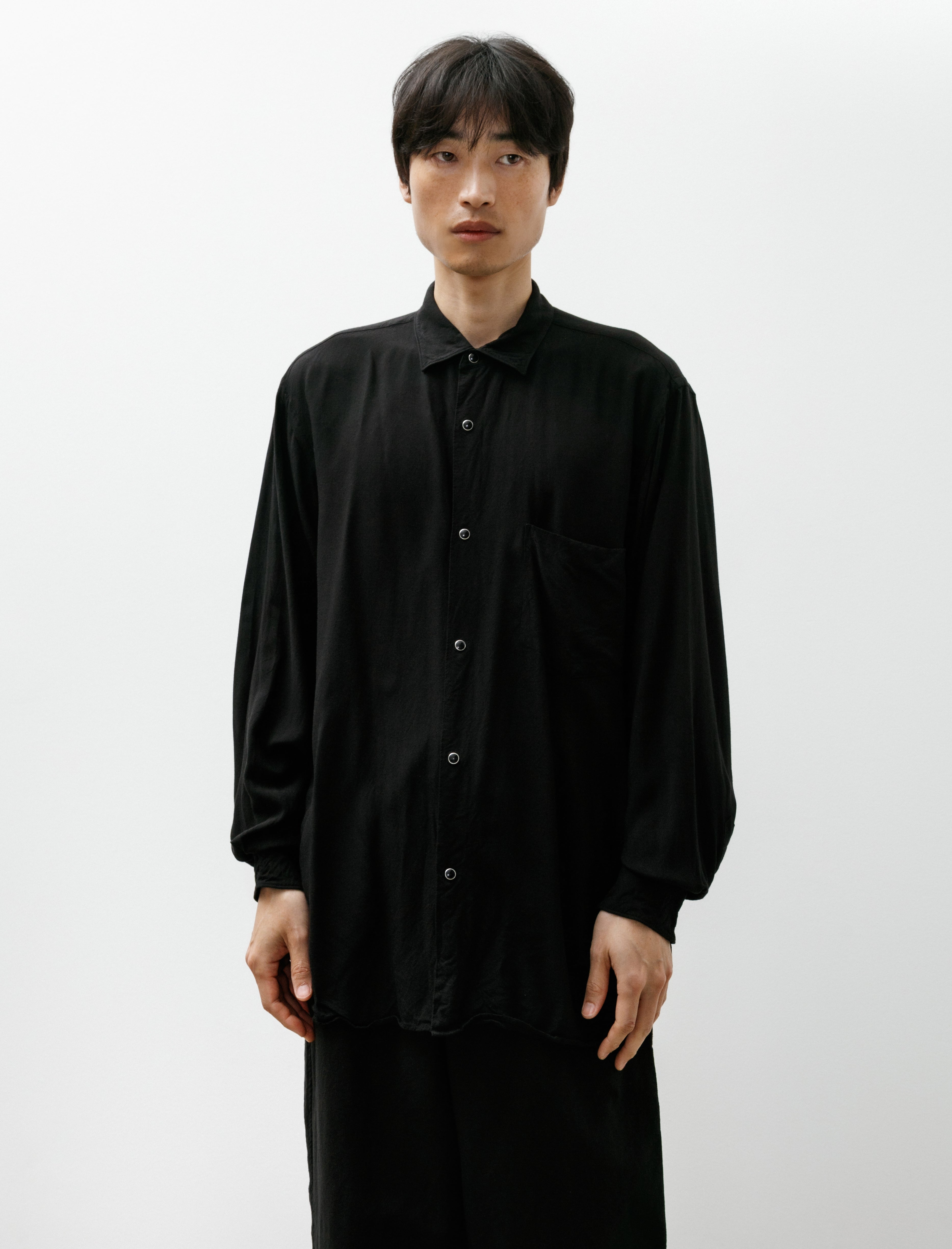 Comoli Rayon Comoli Shirt Black