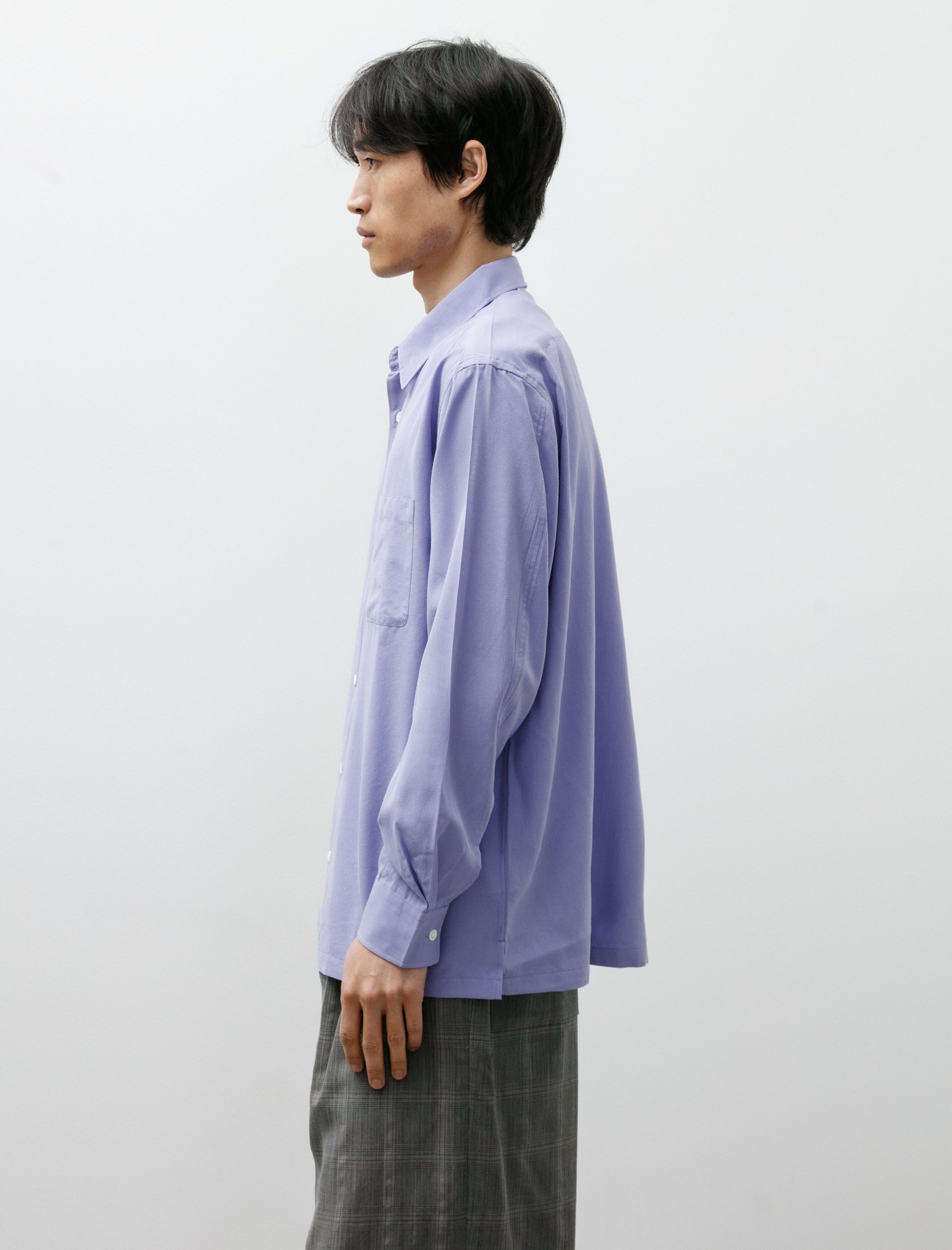Ernie Palo Silk Nidom Shirt Purple