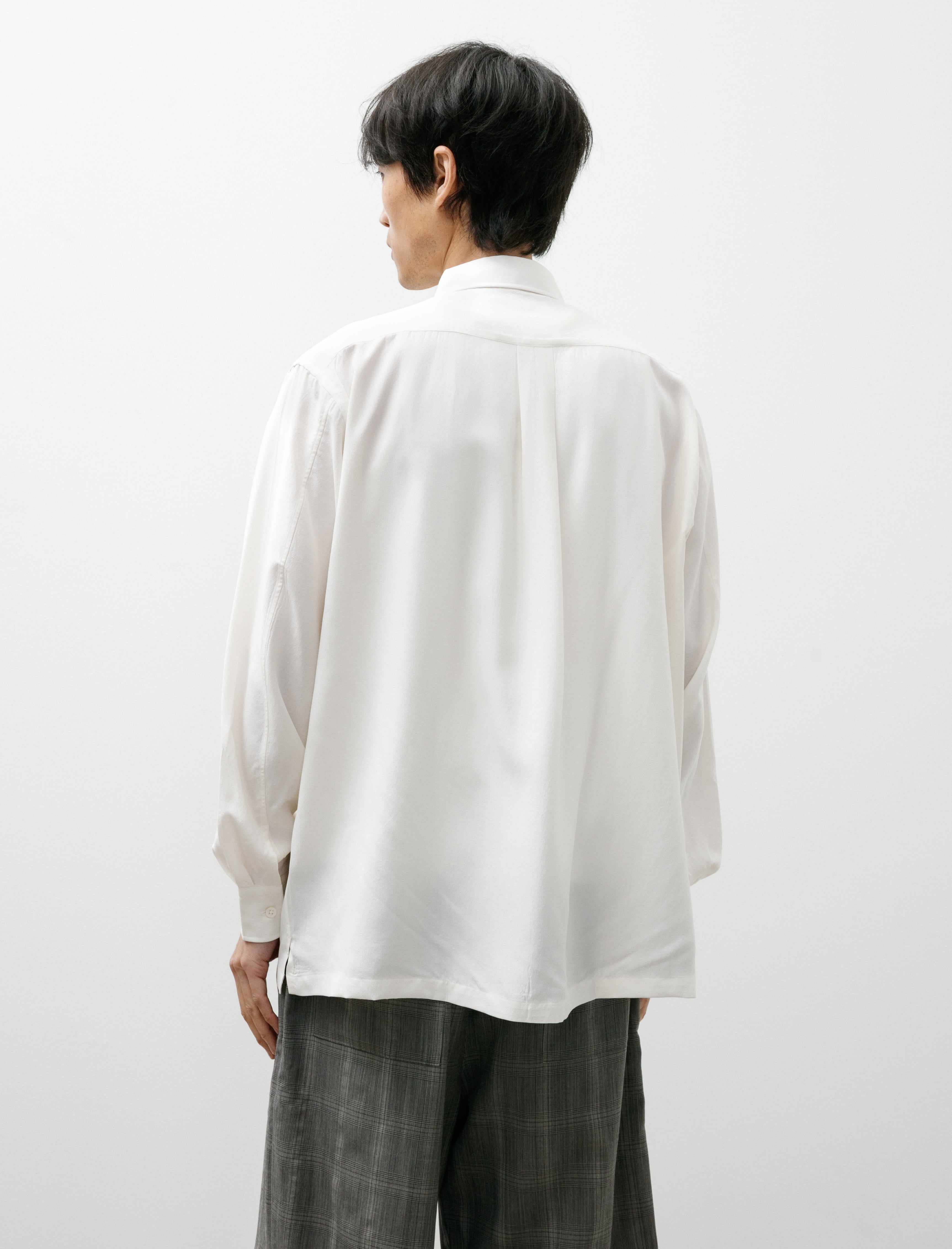 Ernie Palo Silk Nidom Shirt White