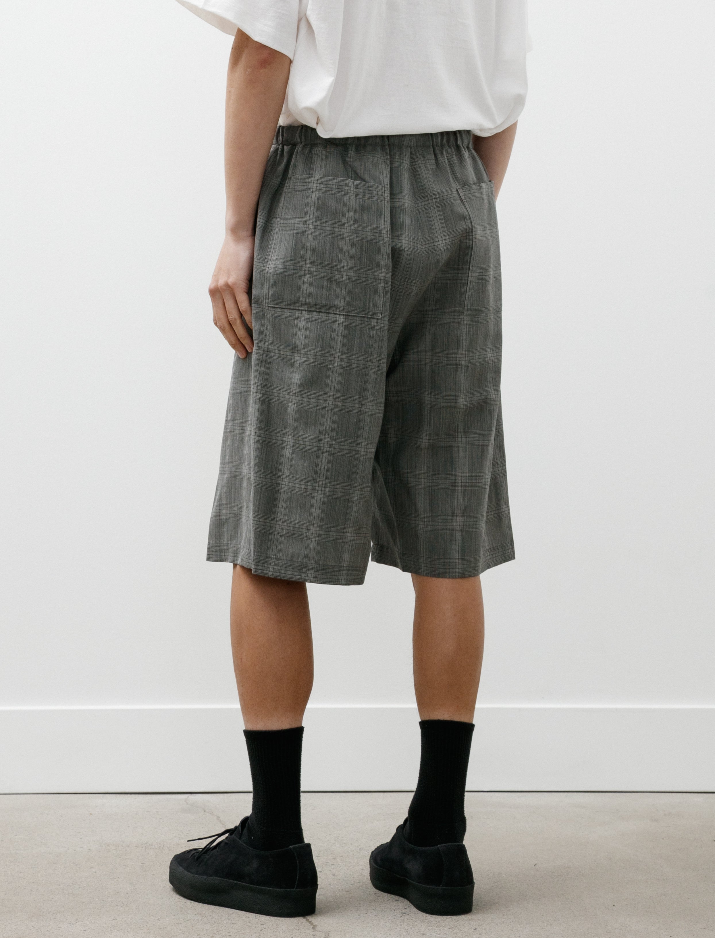 Ernie Palo Wool Check Easy Half Pants Check