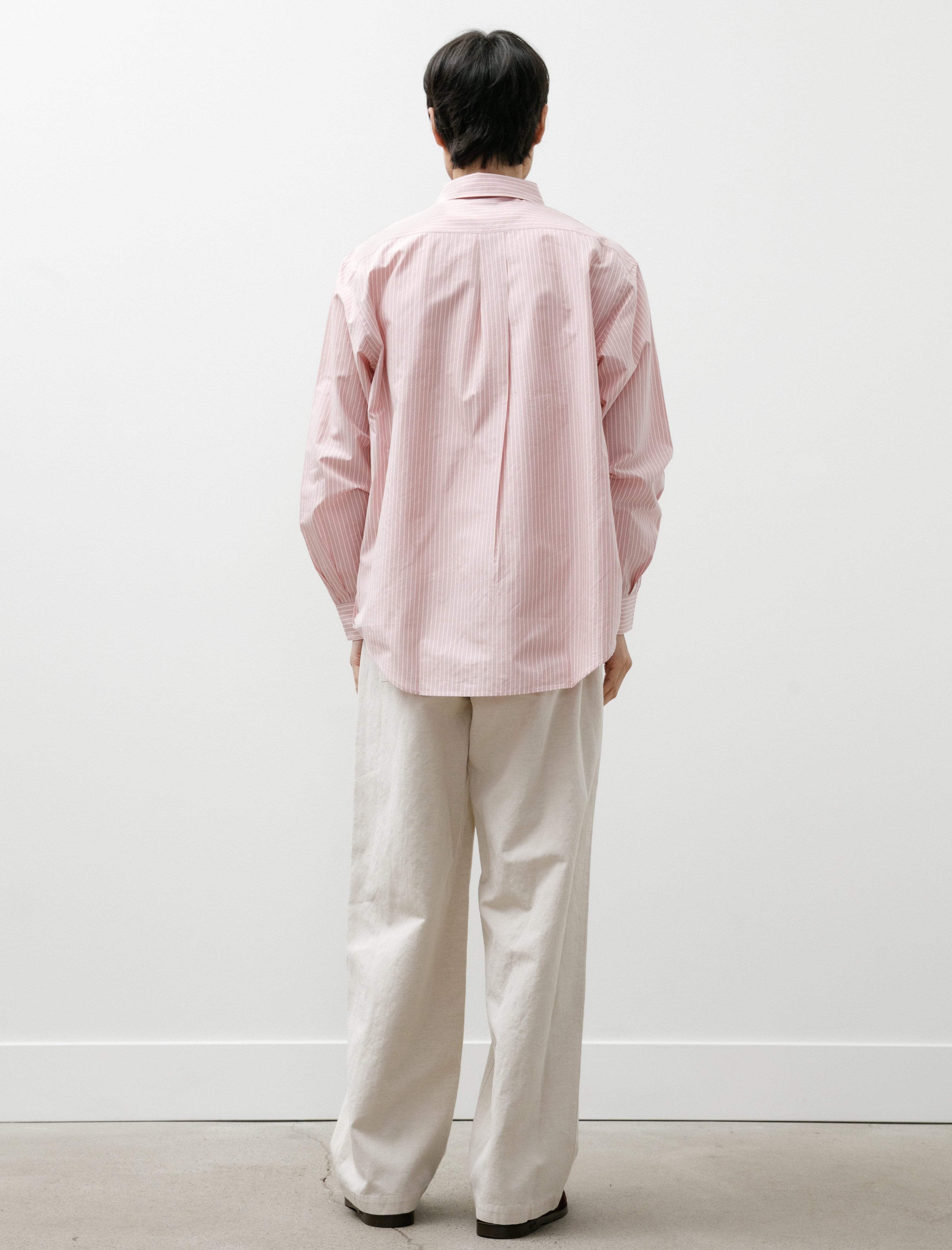 Ernie Palo Cotton Linen Canvas Stitch Pants Ivory