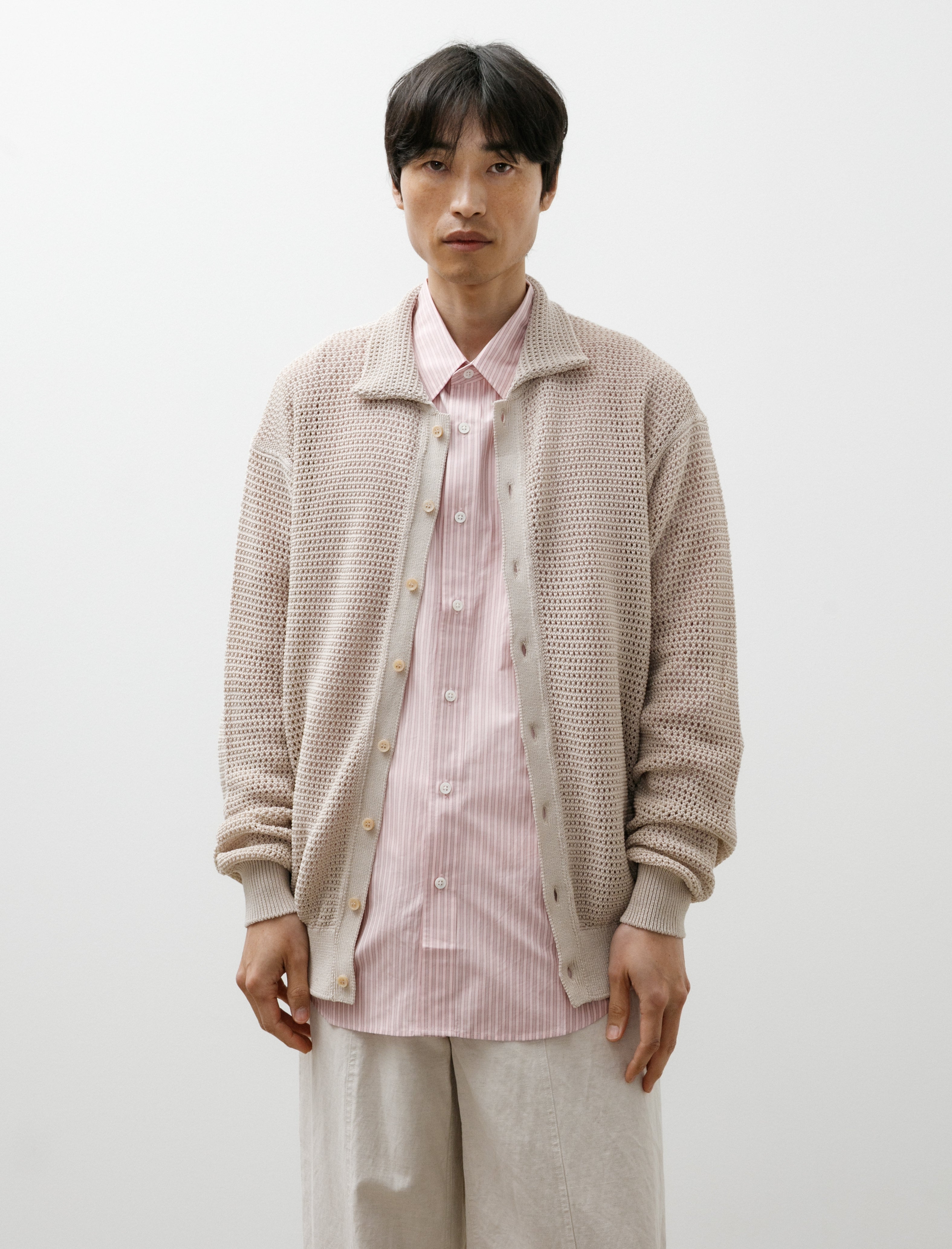 Ernie Palo Knit Cardigan Ivory